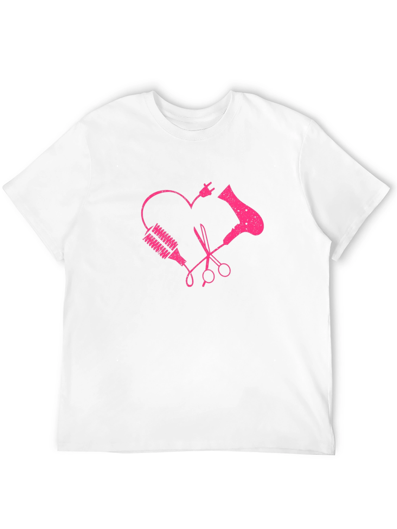 Black Hairdresser Heart Graphic Tee - Stylist Love view 12