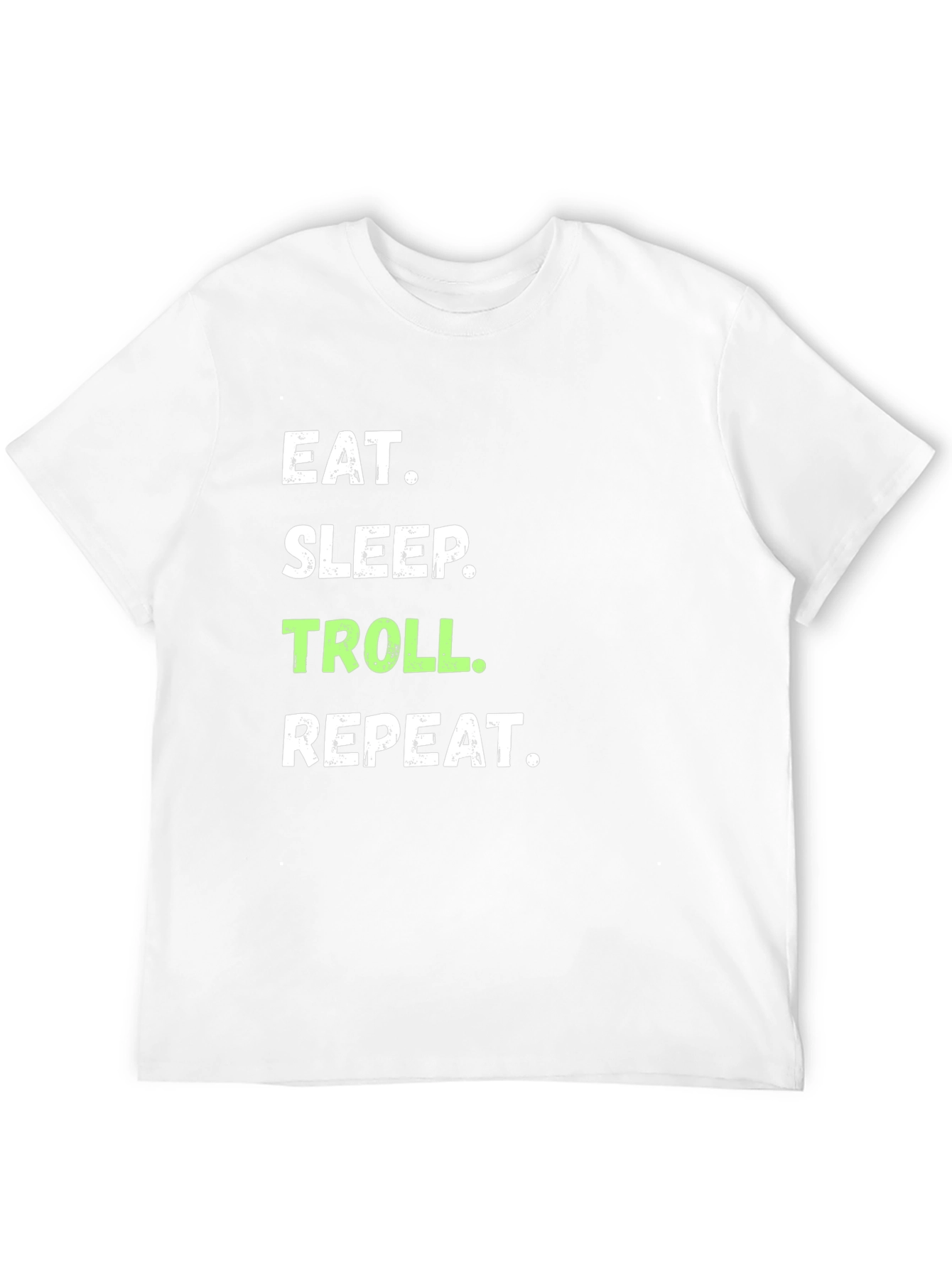 Black Eat Sleep Troll Repeat Graphic T-Shirt view 12