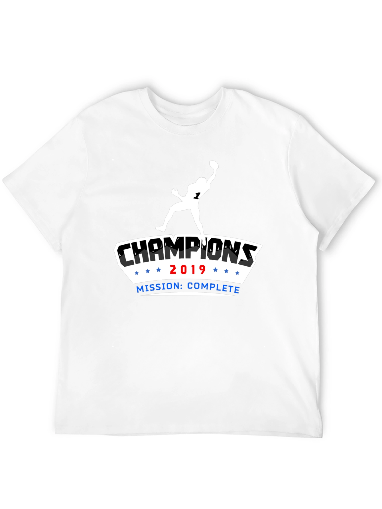Black Champions 2019 Football T-Shirt - Mission Complete view 12