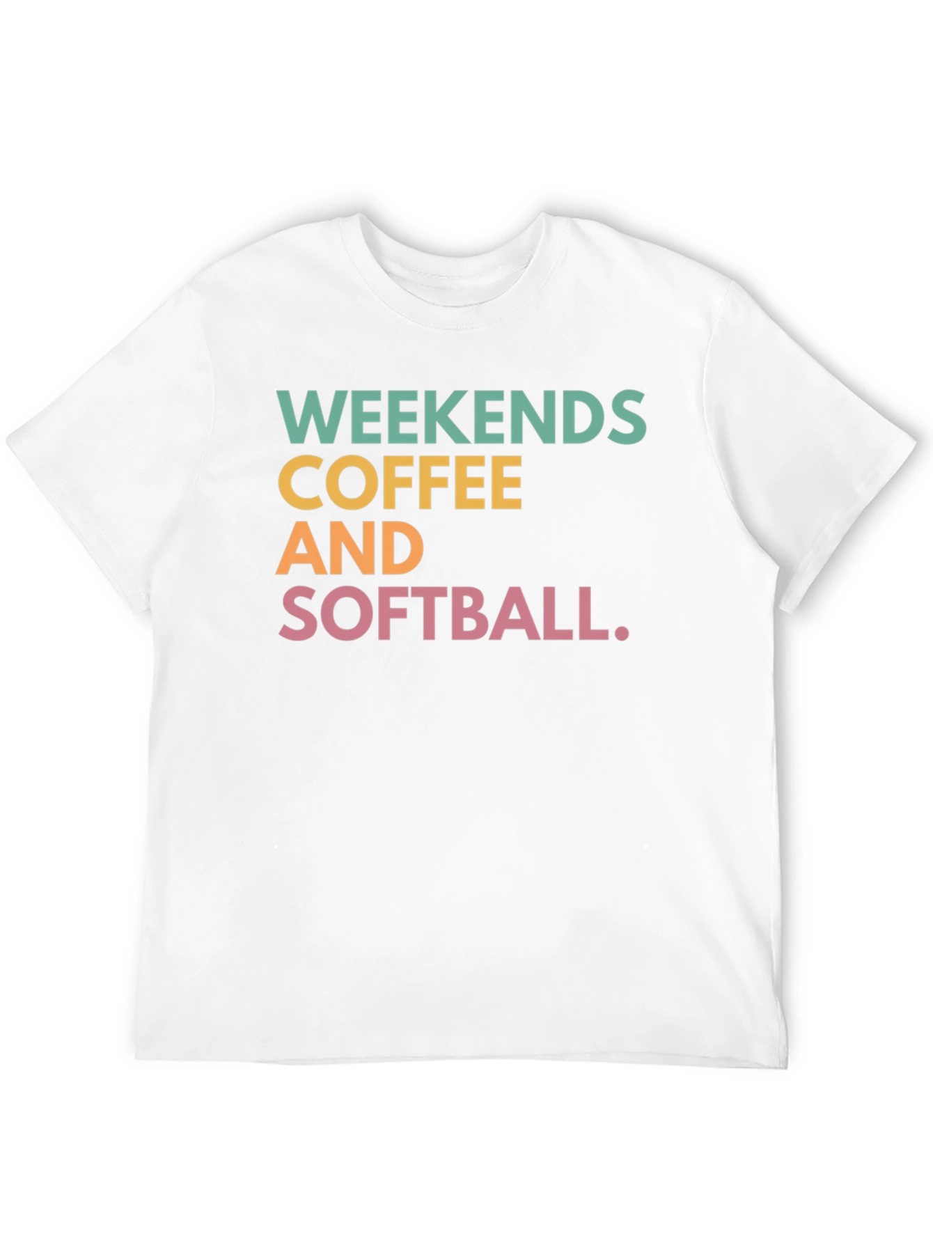 Black Weekends Coffee and Softball T-Shirt view 12