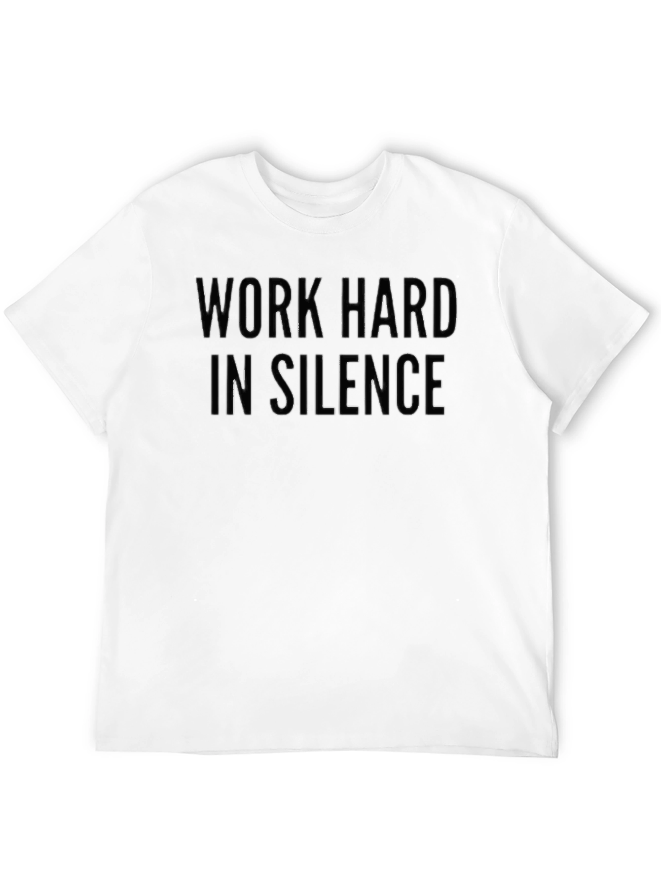 Black Work Hard In Silence Graphic Tee - Black view 12