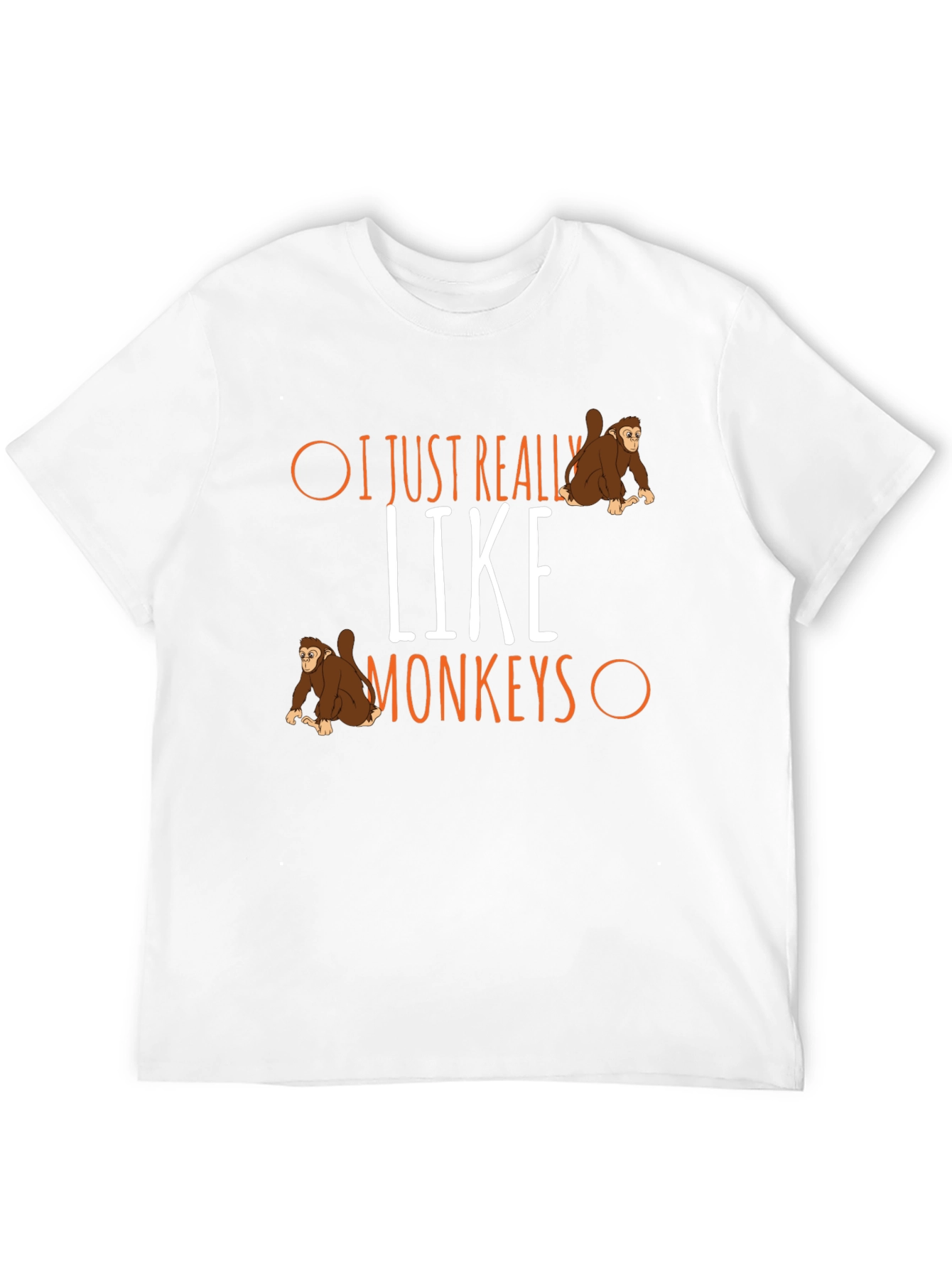 Black I Just Really Like Monkeys Graphic T-Shirt view 12