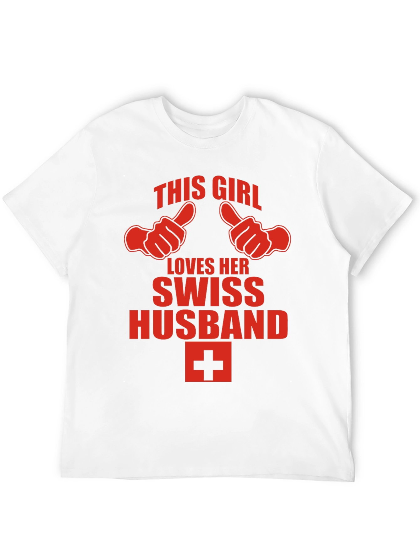 Black Funny Swiss Husband Graphic Tee view 12