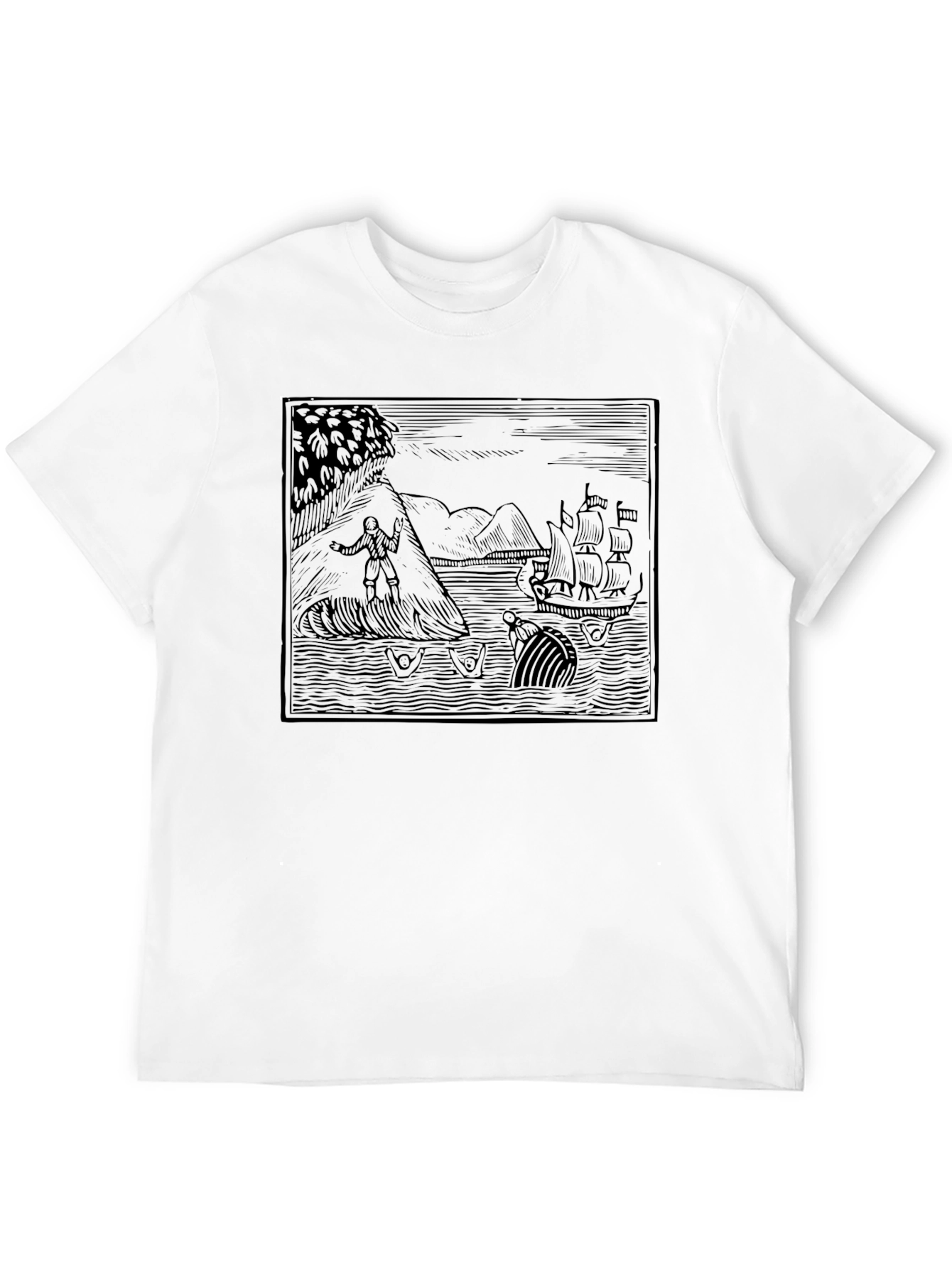 Black Whale Adventure Graphic Tee - Black view 12