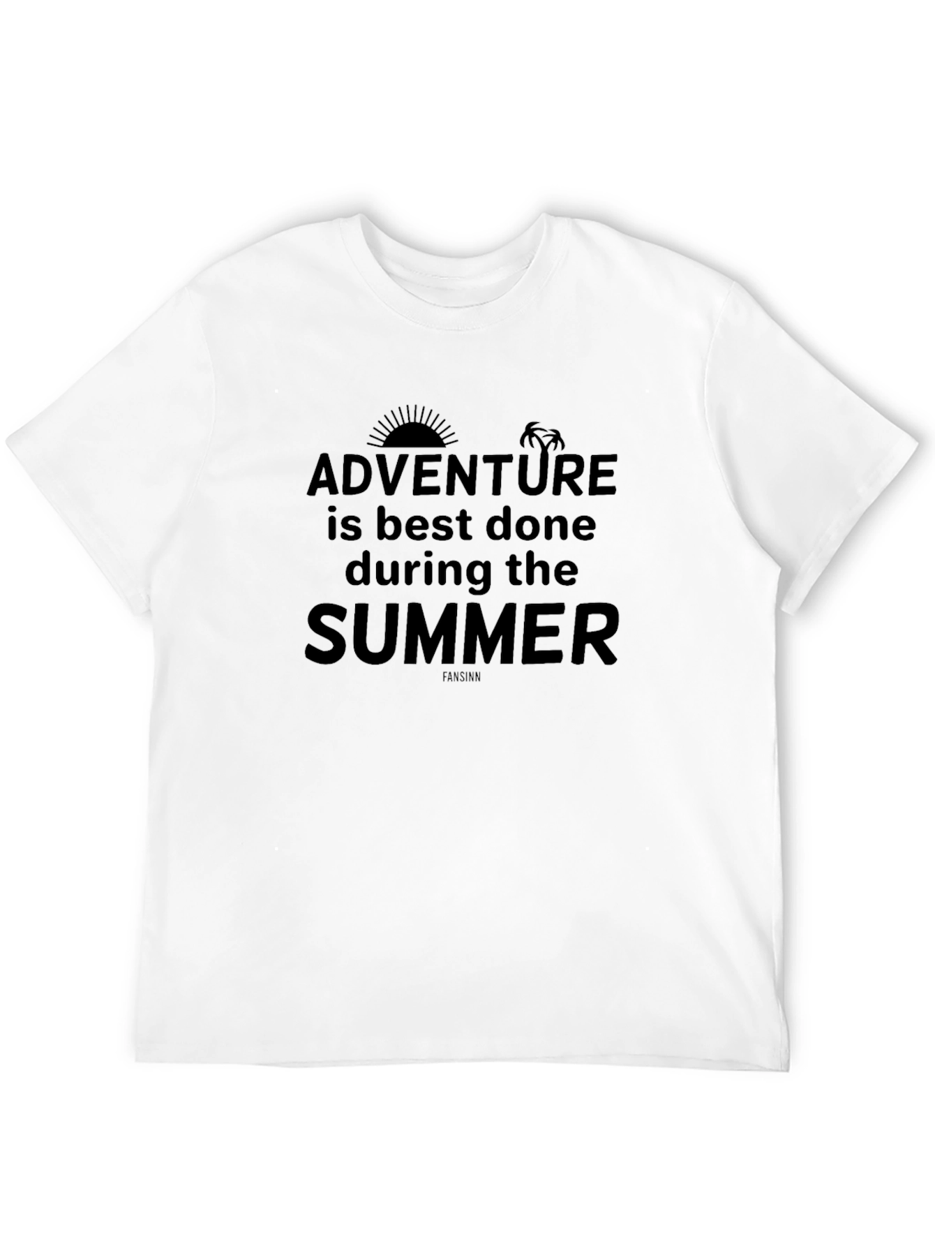 Black Adventure Summer Graphic Tee -  Black Short Sleeve T-Shirt view 12