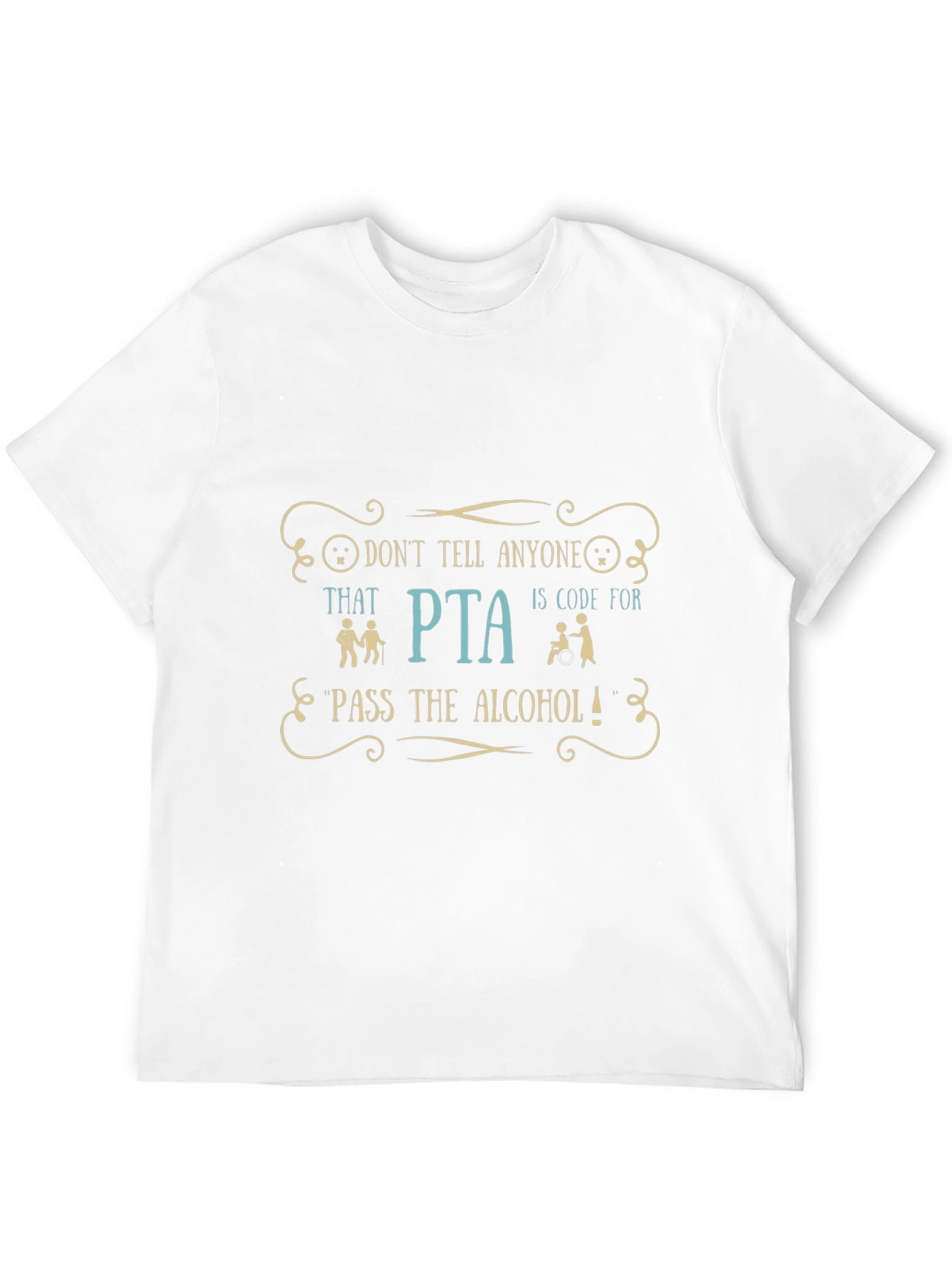 Black Funny PTA T-Shirt: Pass The Alcohol Graphic Tee view 12
