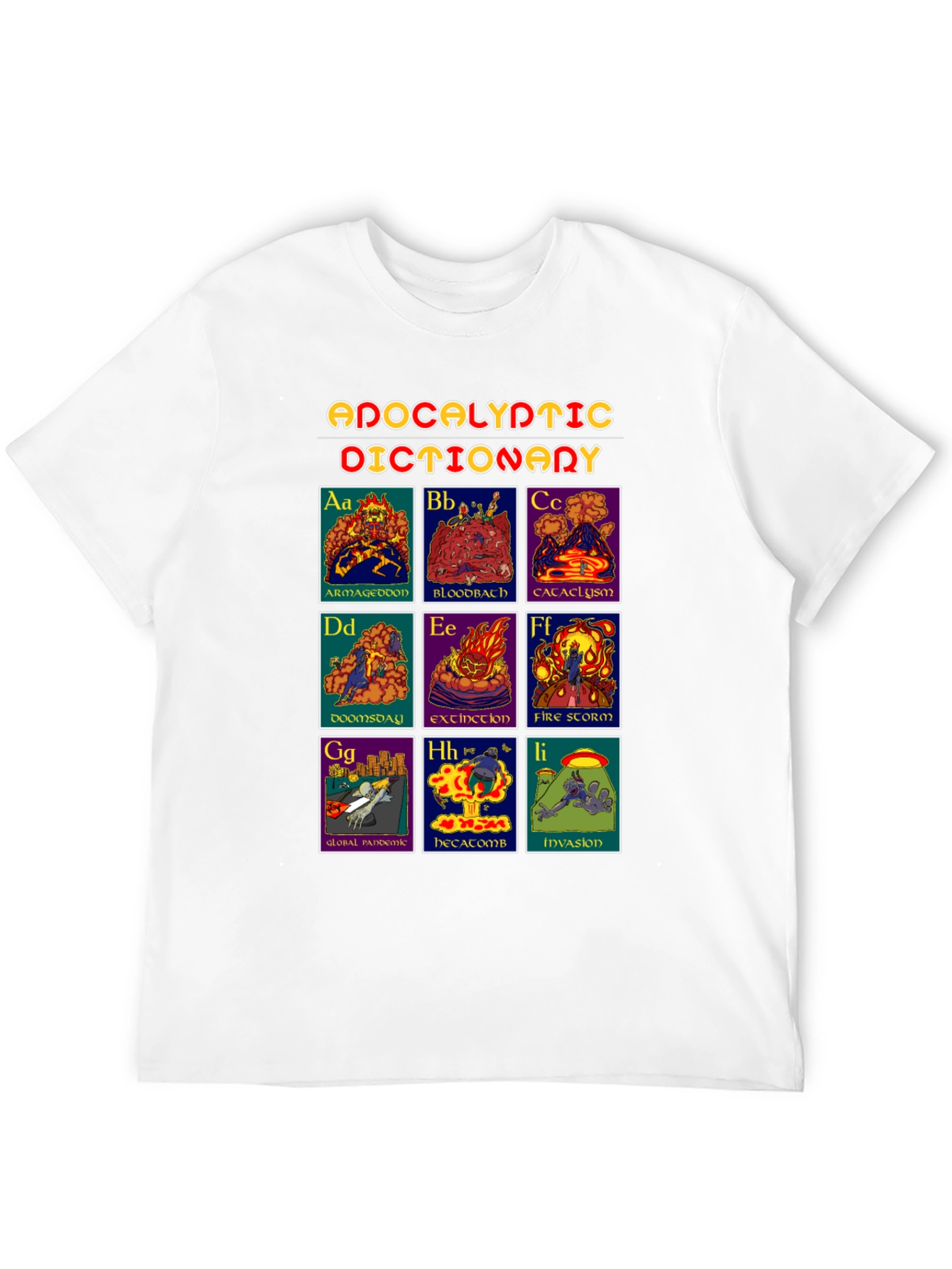 Black Apocalyptic Dictionary Graphic T-Shirt - Black view 12