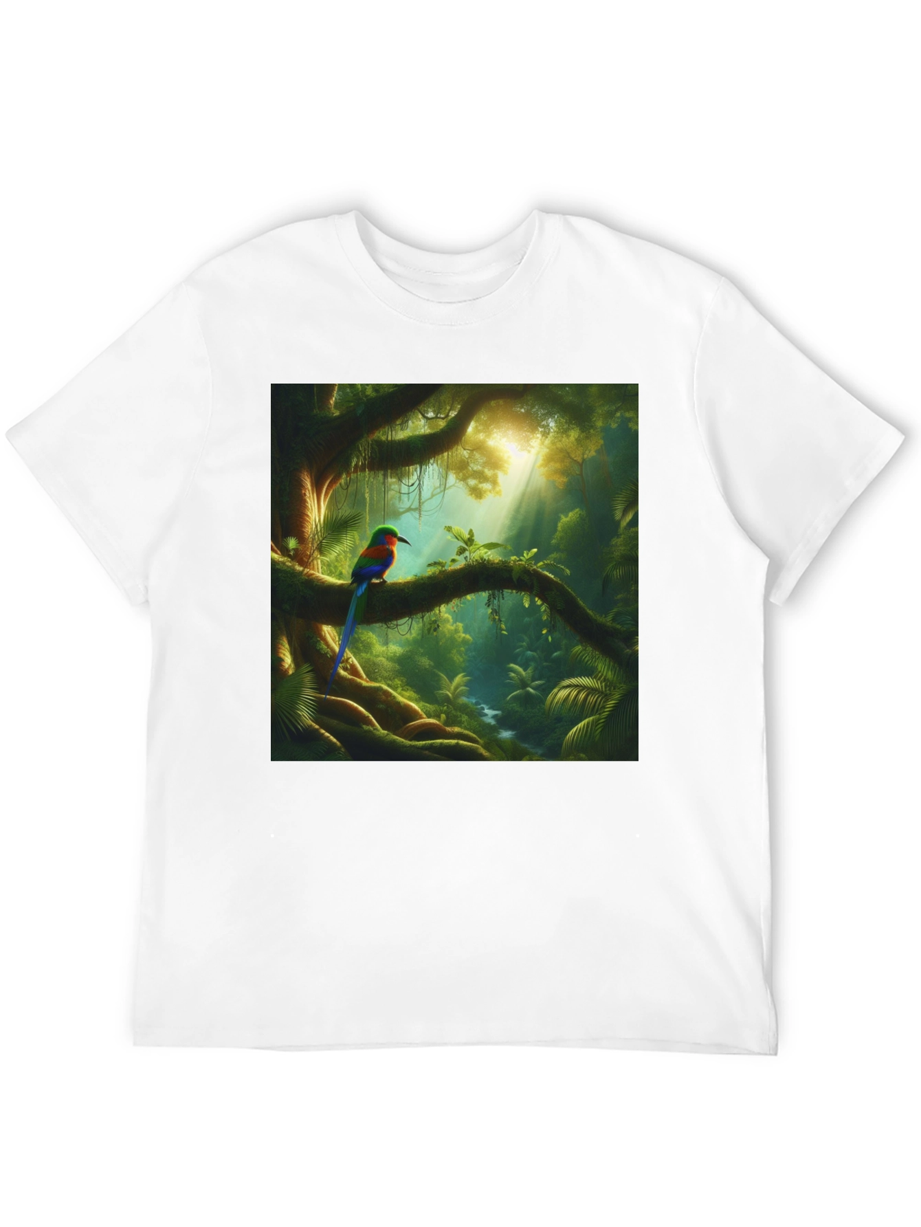 Black Jungle Bird T-Shirt - Vibrant Nature Tee view 12