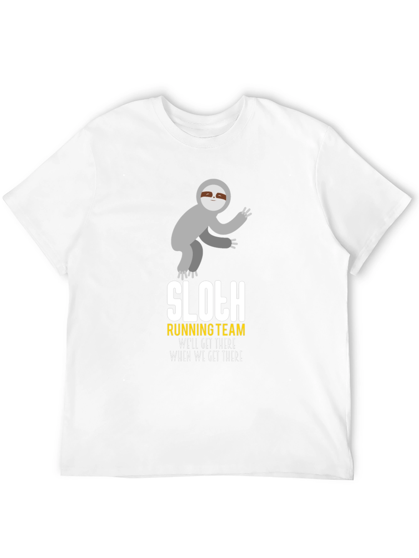 Black Sloth Running Team T-Shirt - Funny Graphic Tee view 12