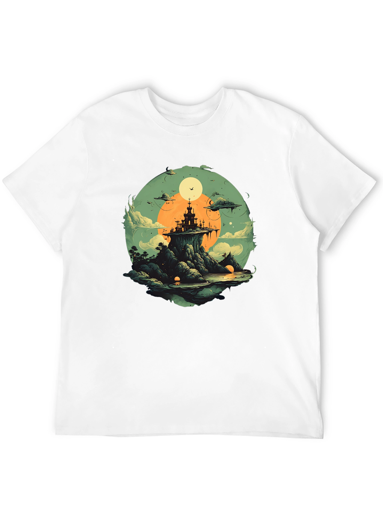 Black Fantasy Island Graphic T-Shirt view 12