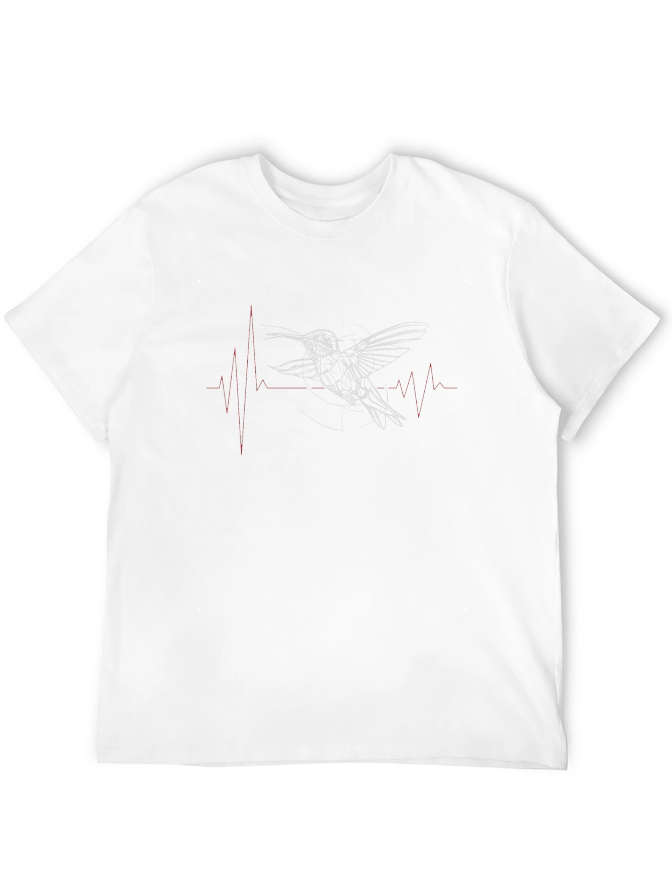 Black Hummingbird Heartbeat Graphic T-Shirt view 12