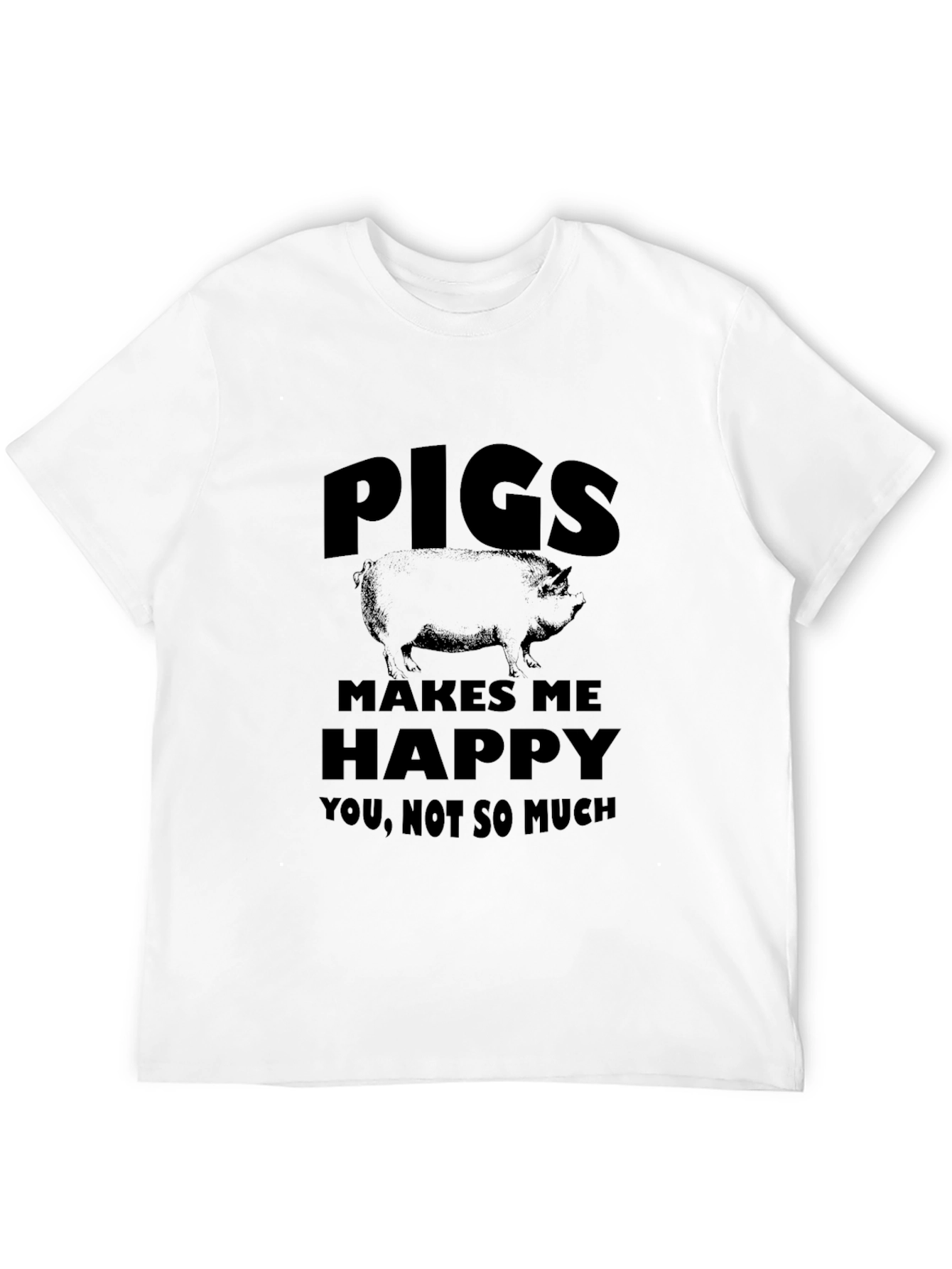 Black Pigs Make Me Happy T-Shirt view 12