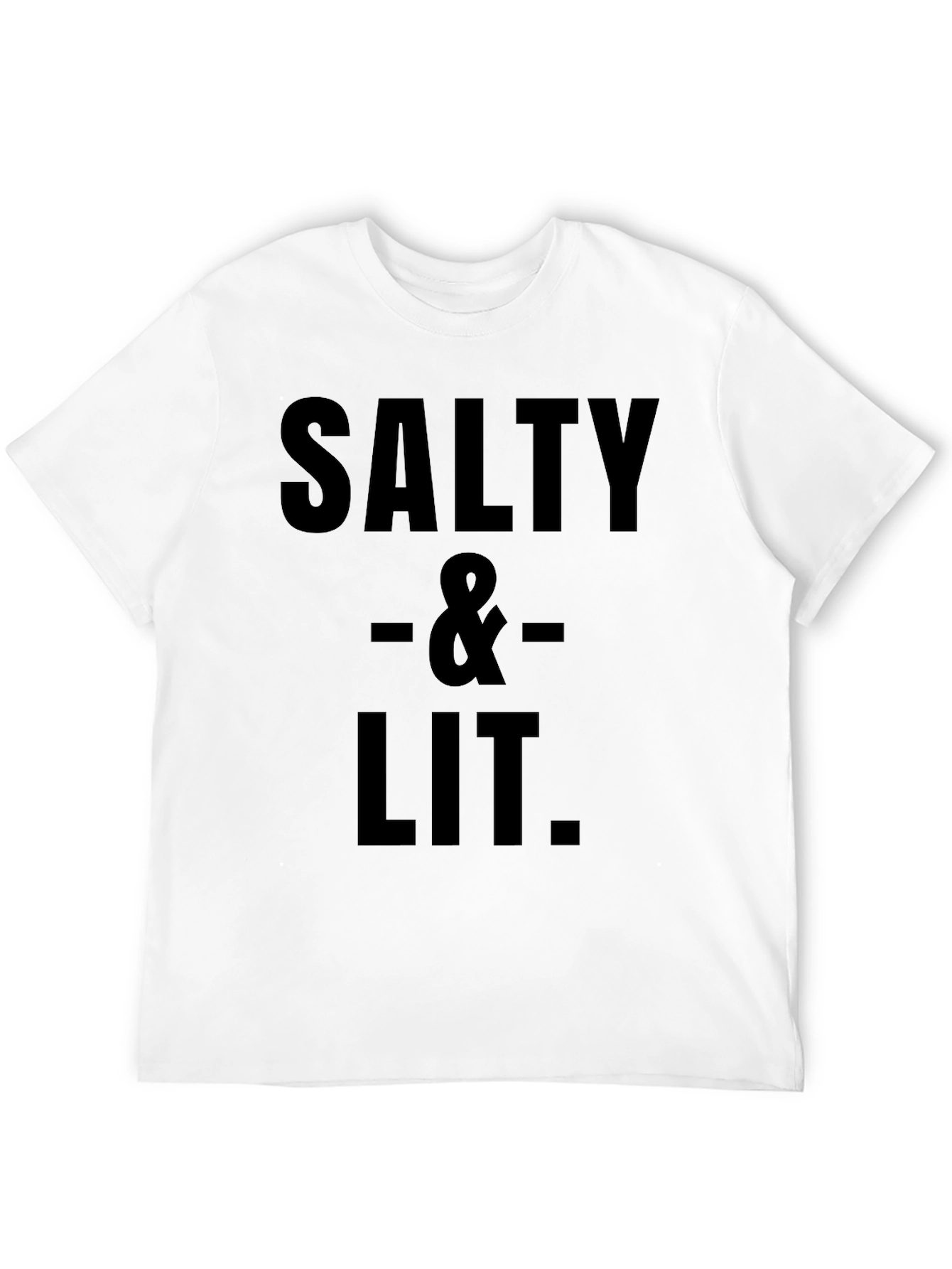 Black Salty & Lit Graphic Tee - Black Cotton Blend view 12