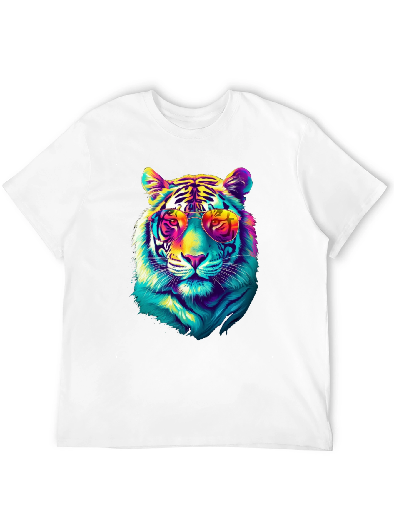 Black Cool Tiger Graphic Tee - Black view 12