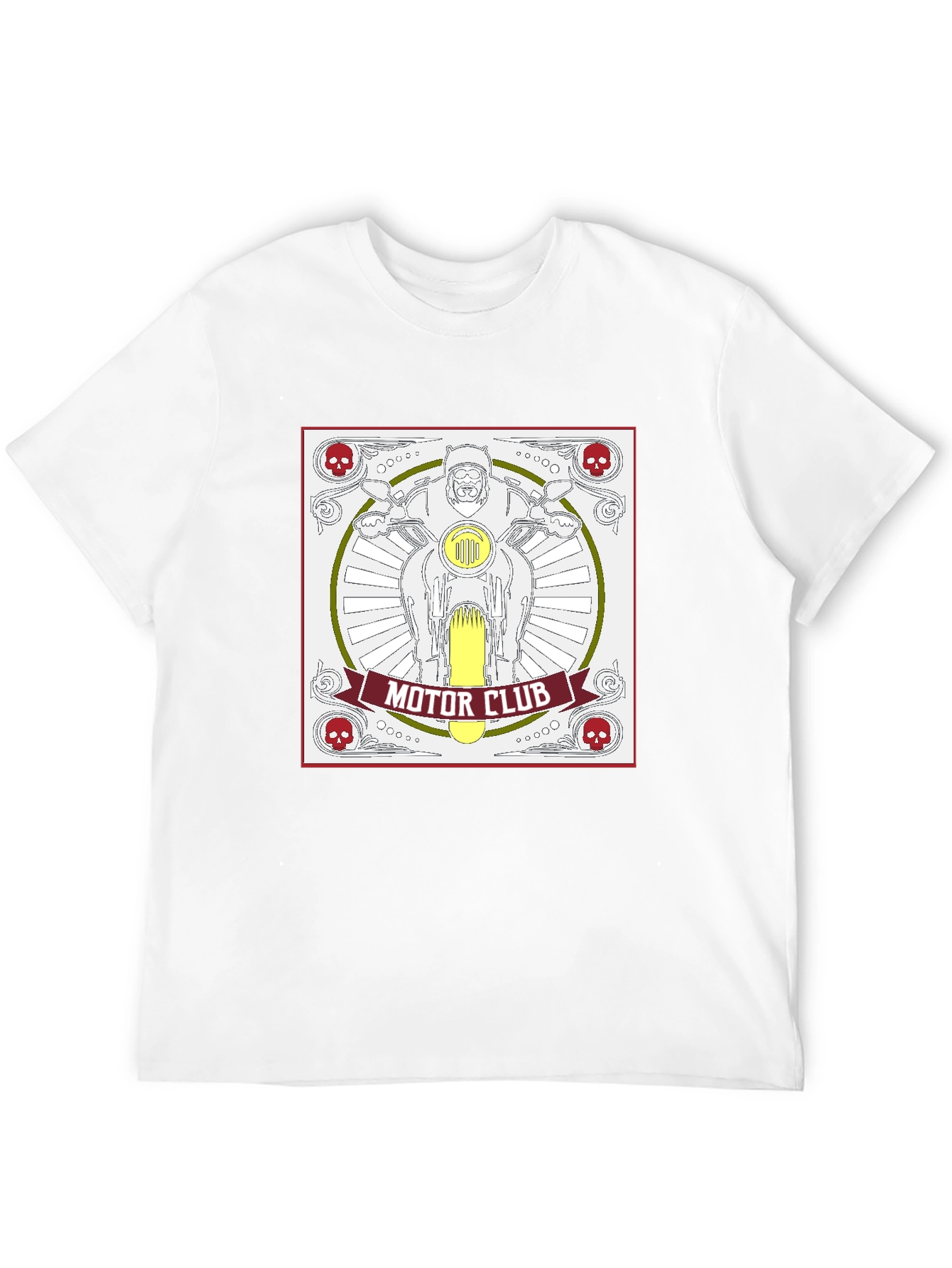 Black Motor Club Graphic Tee - Black Cotton Motorcycle T-Shirt view 12