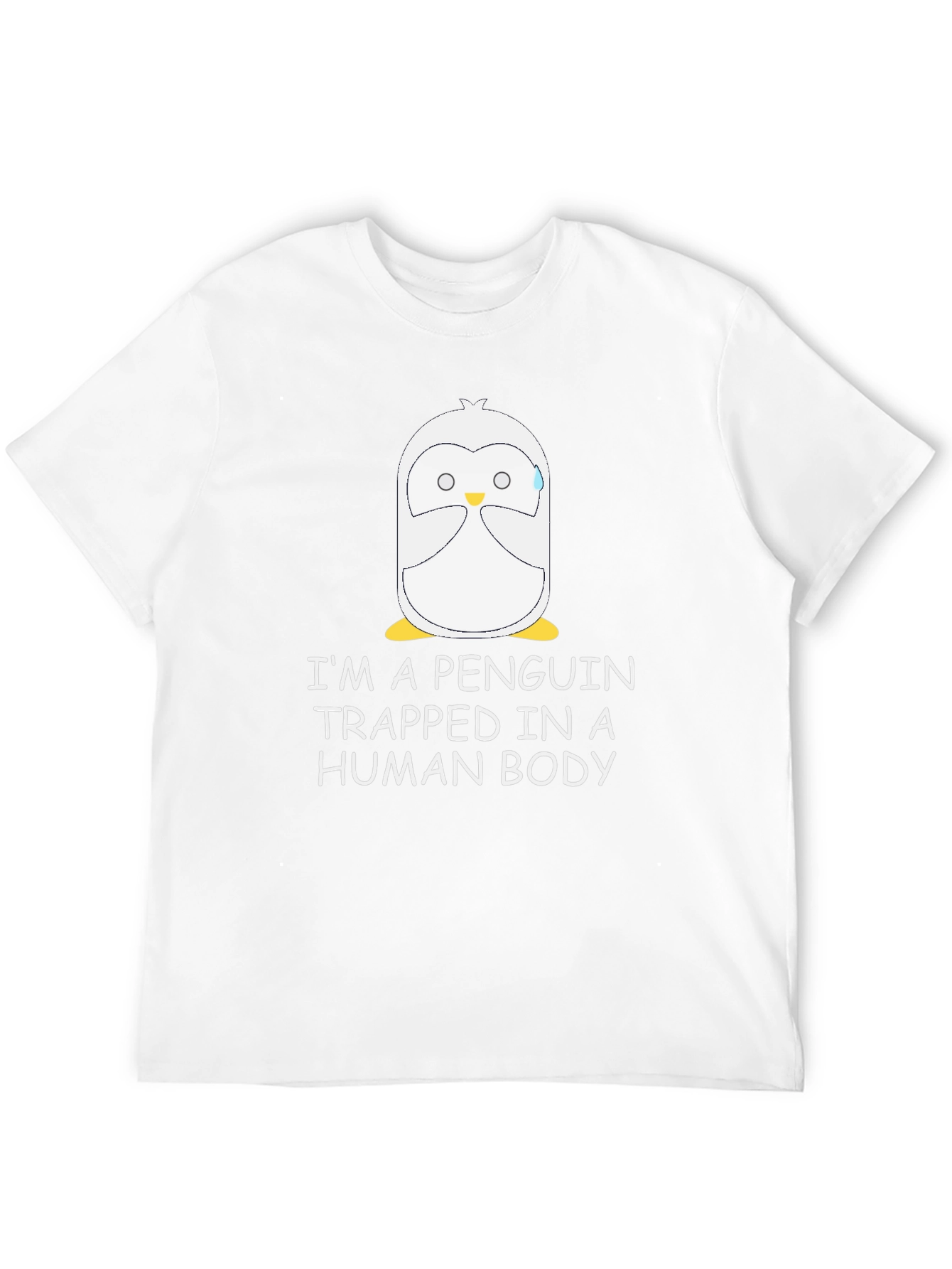 Black Penguin Trapped in a Human Body T-Shirt view 12