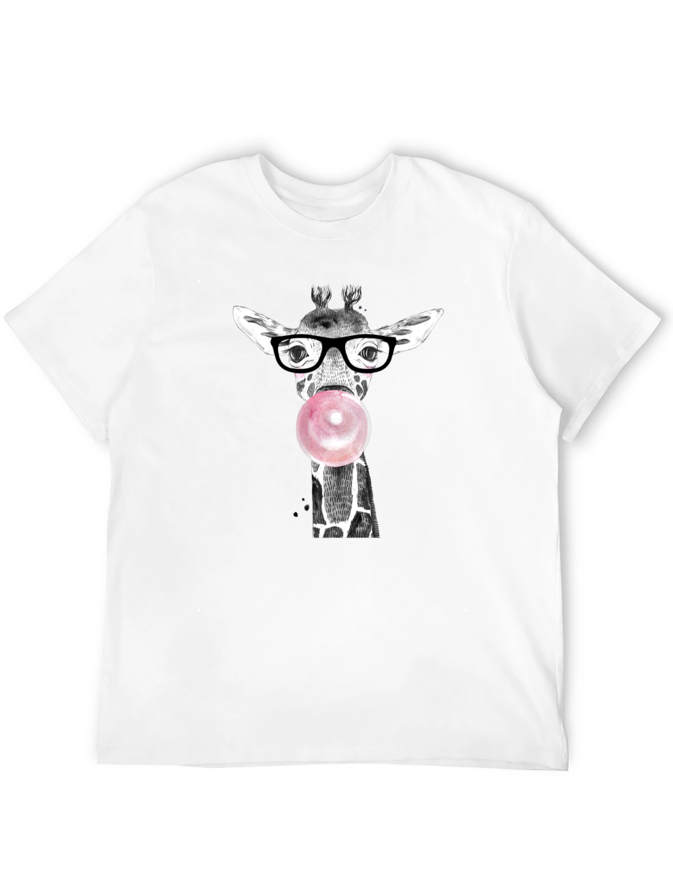 Black Giraffe Bubble Gum Graphic Tee view 12