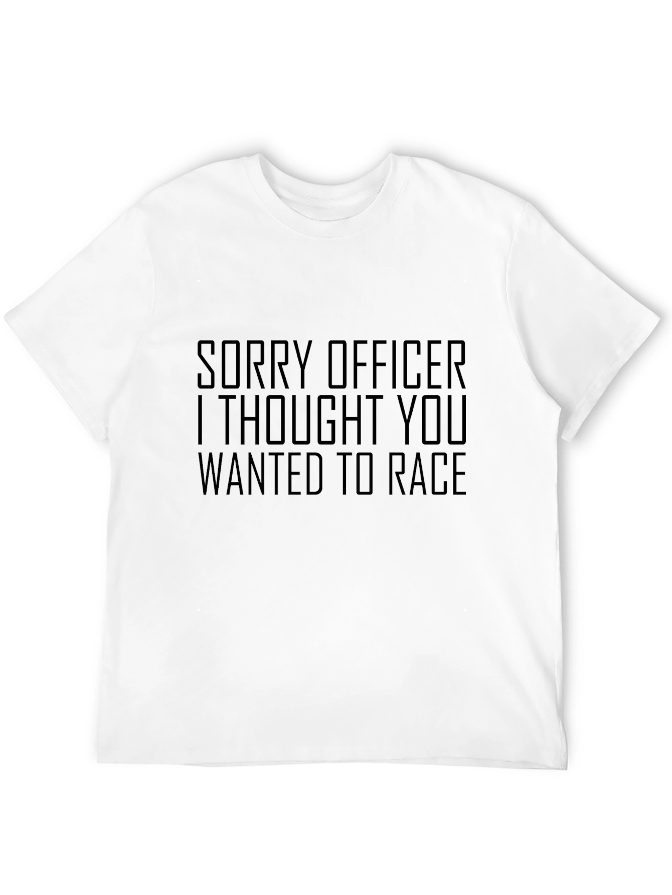 Black Funny Sorry Officer T-Shirt view 12