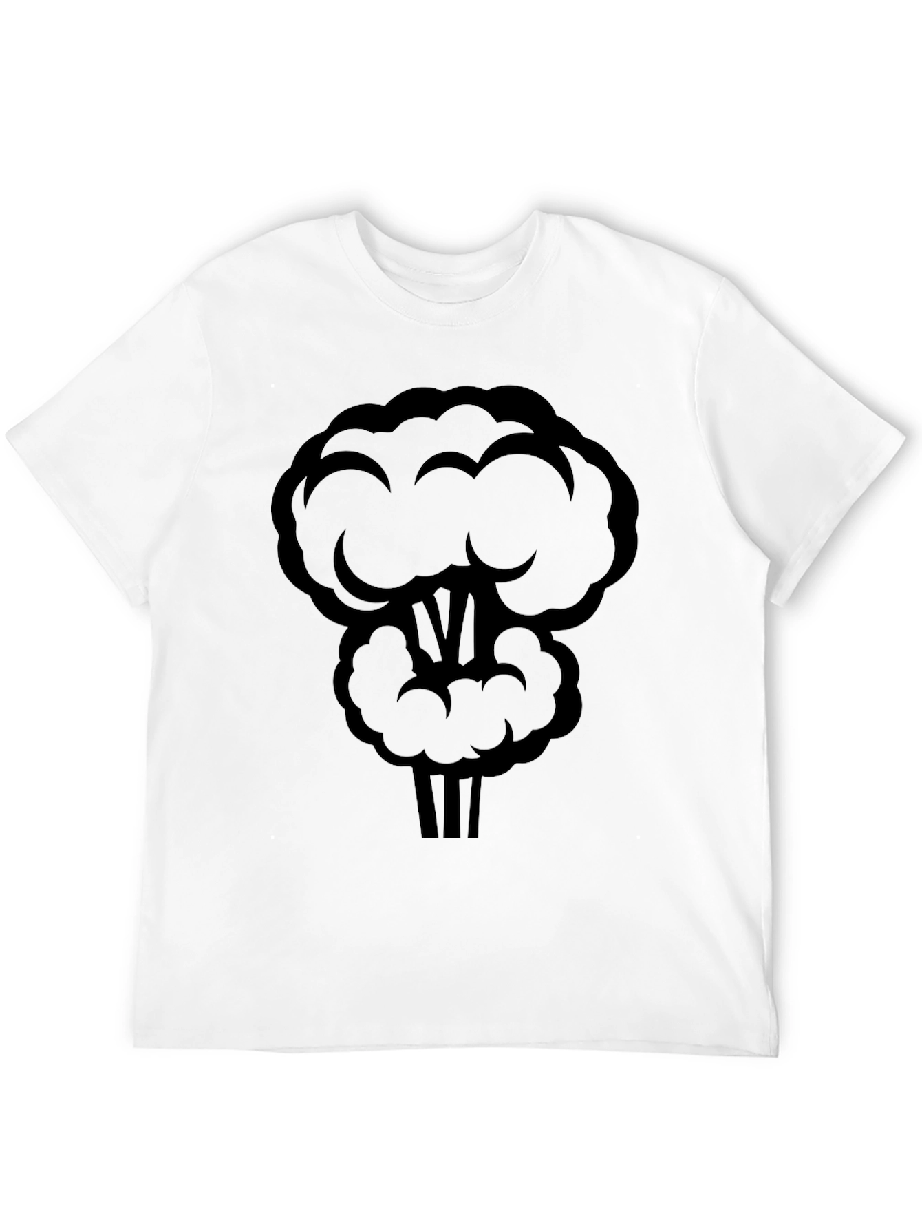Black Exploding Broccoli Funny Graphic T-Shirt view 12