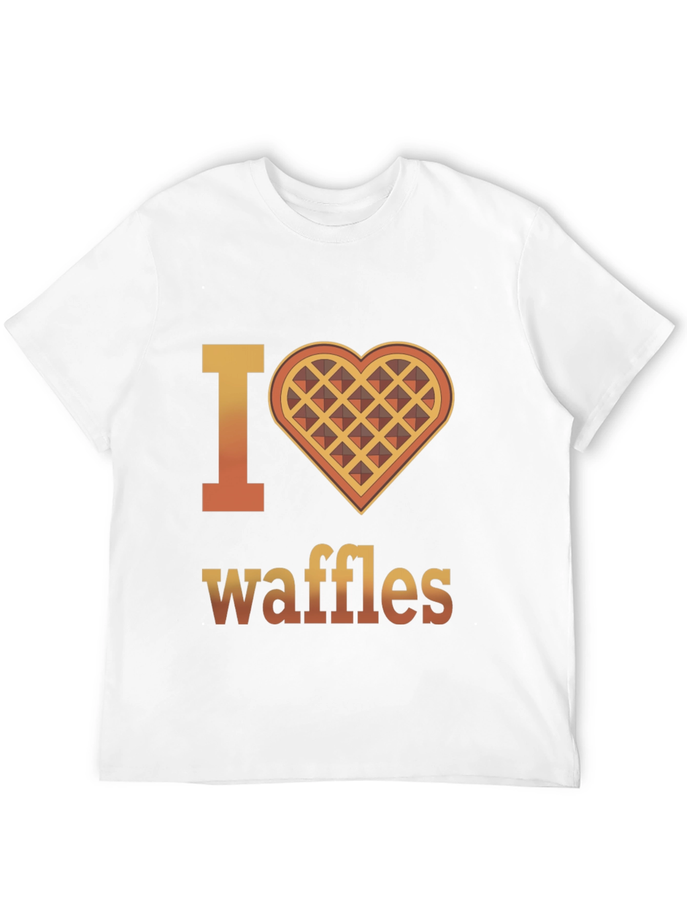 Black I Heart Waffles Graphic T-Shirt - Novelty Tee view 12