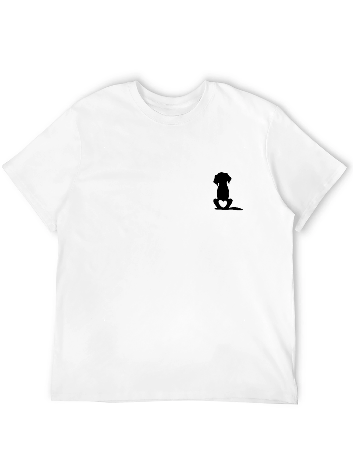 Black Men's Black T-Shirt - Dog Lover Design view 12