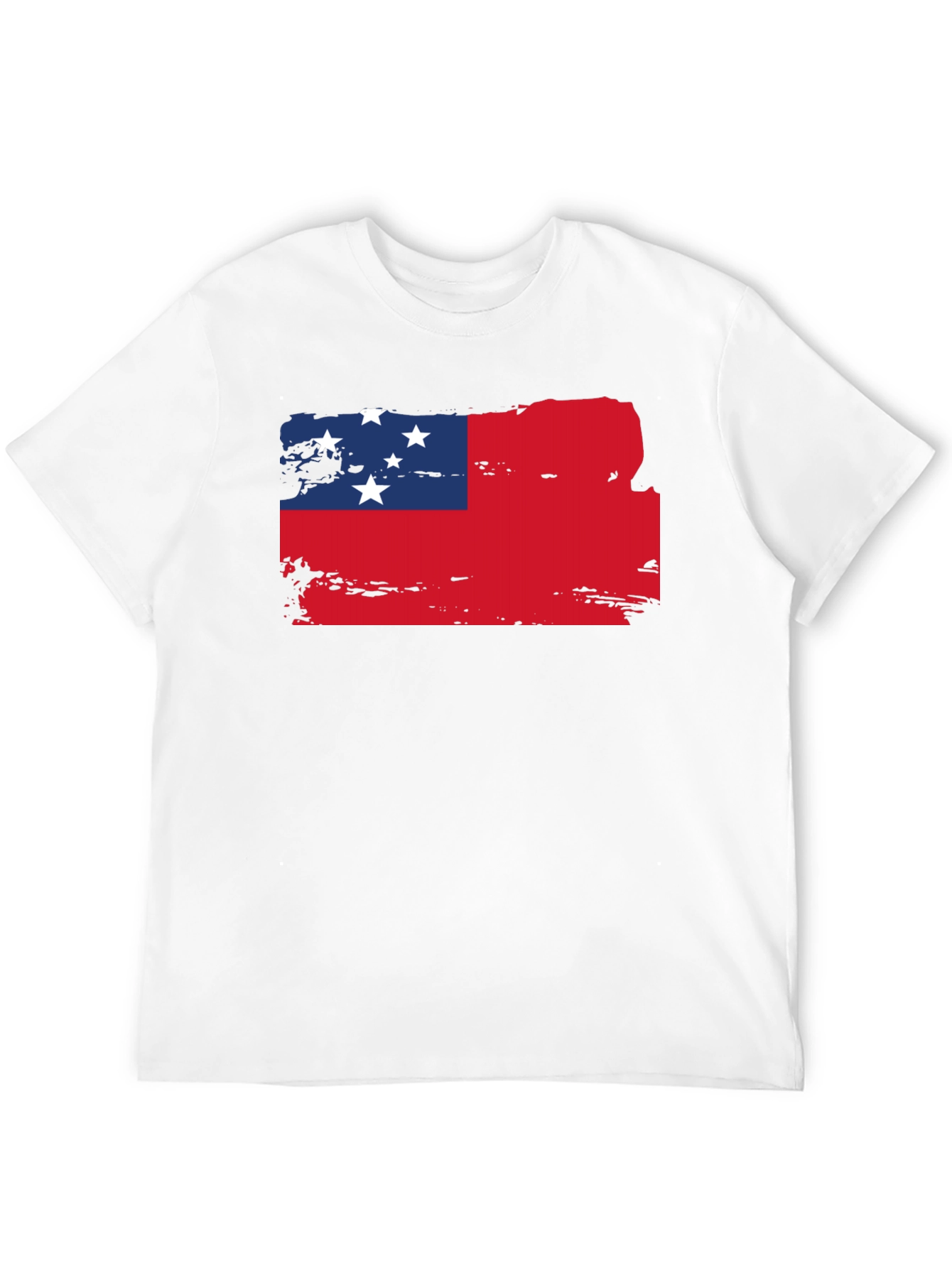 Black Samoa Flag Graphic Tee - Black Cotton T-Shirt view 12