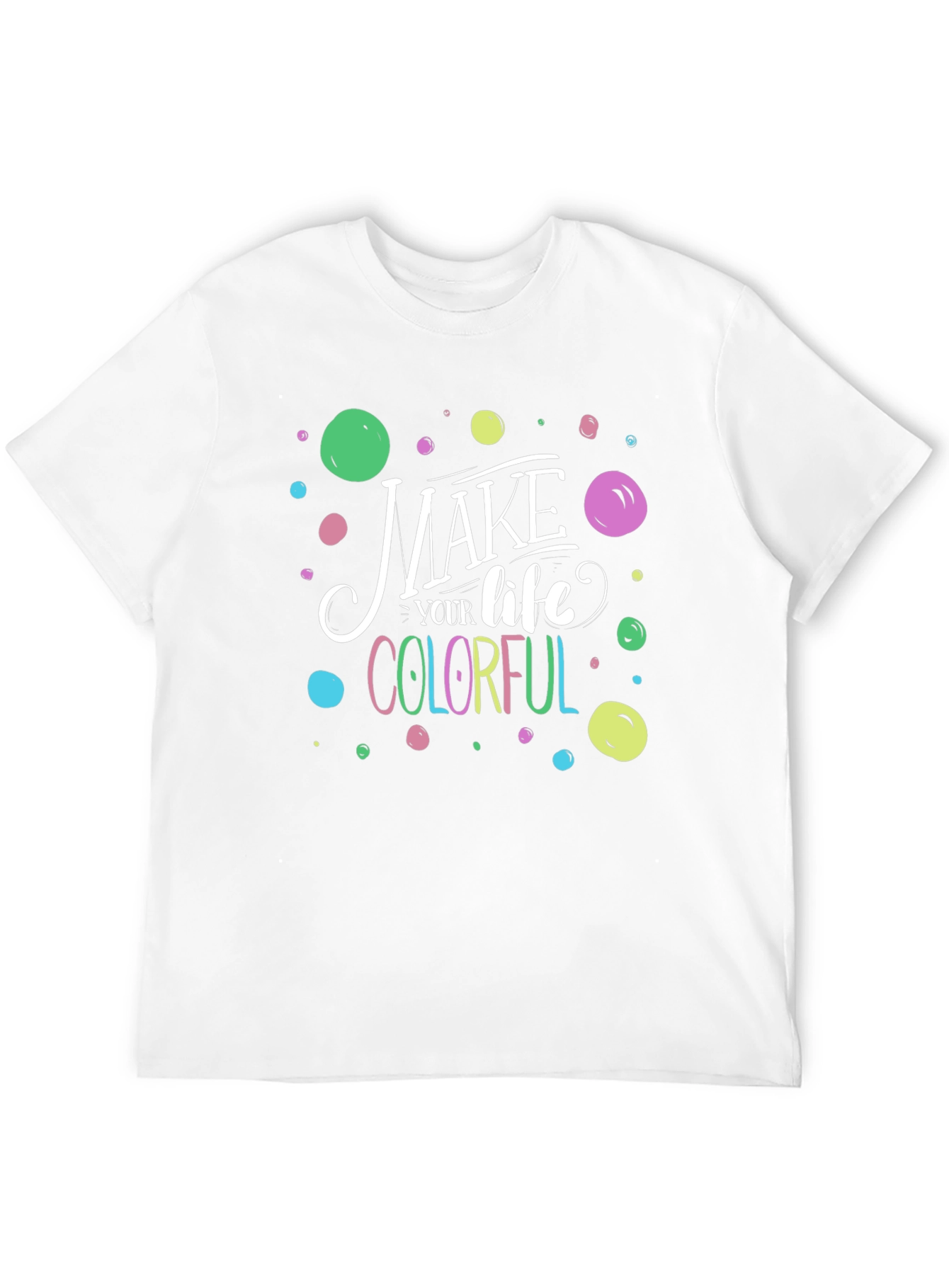 Black Colorful Life T-Shirt - Trendy Graphic Tee view 12