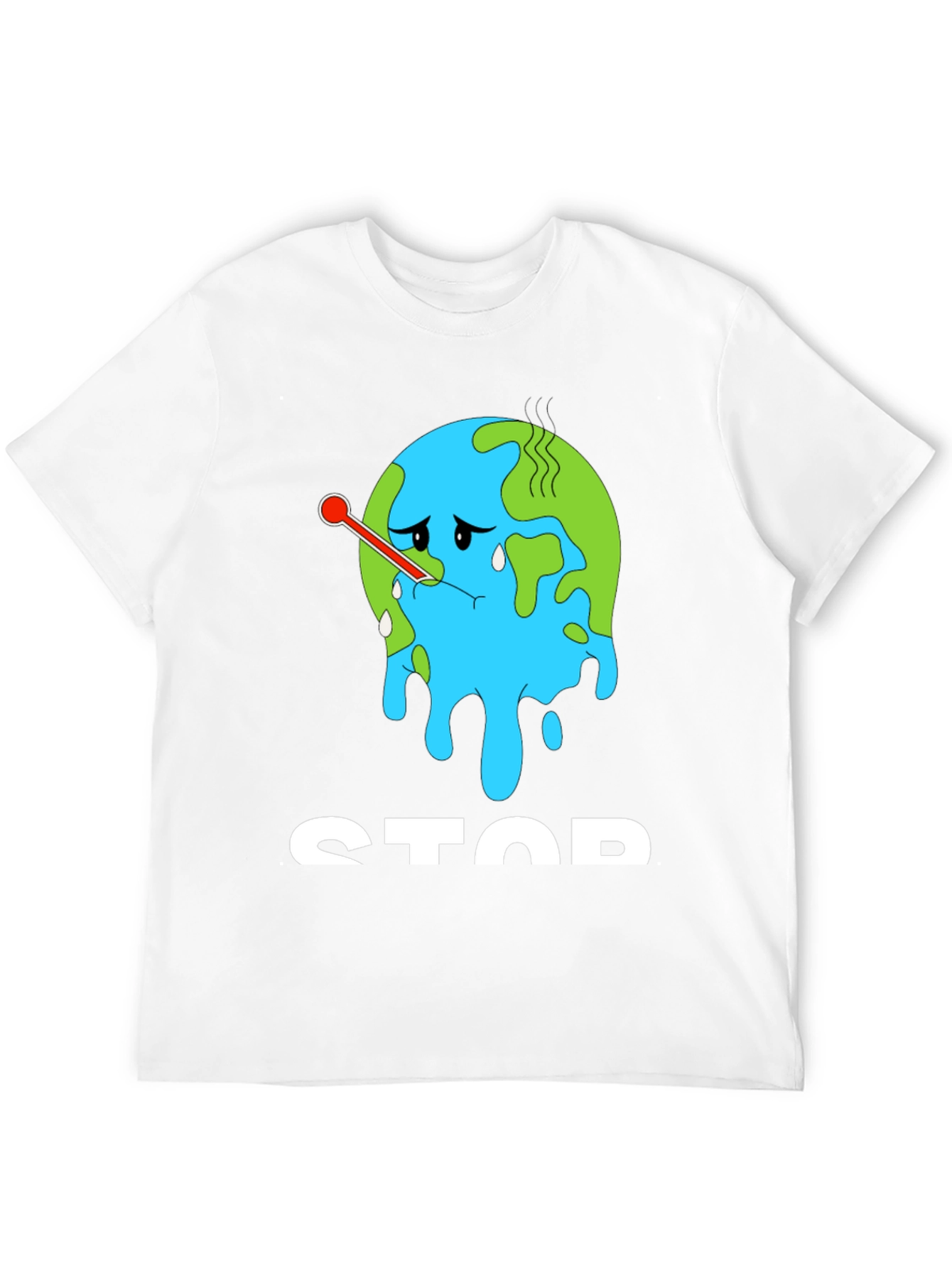 Black Stop Climate Change T-Shirt view 12