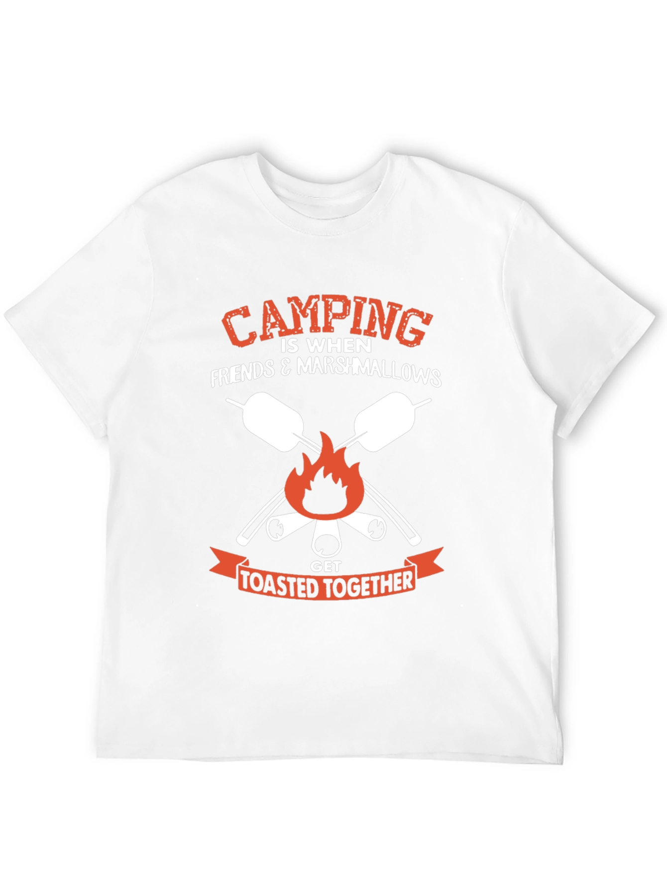 Black Camping Marshmallow Toasted Together Graphic Tee view 12