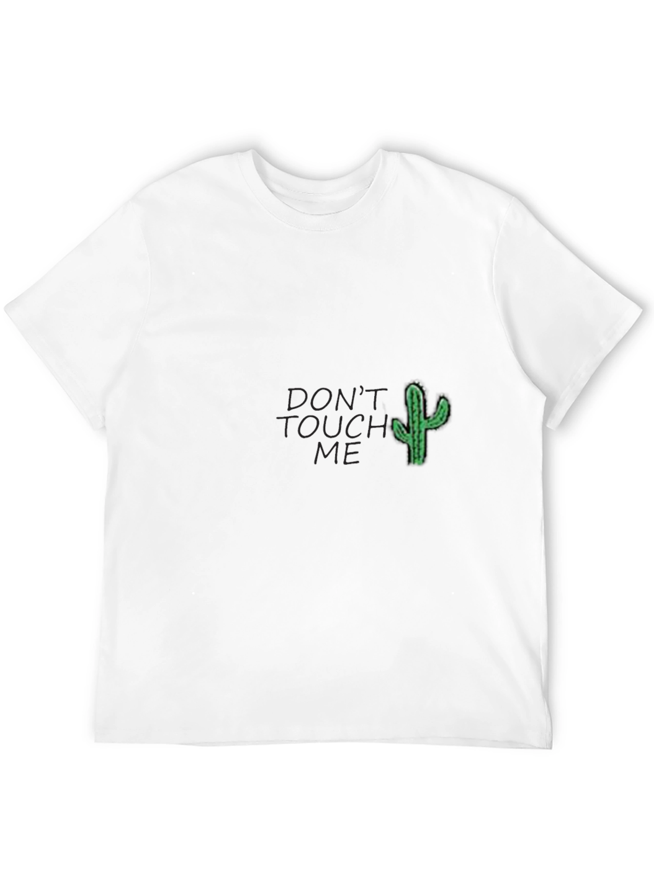 Black Don't Touch Me Cactus Graphic Tee - Soft Cotton Blend view 12
