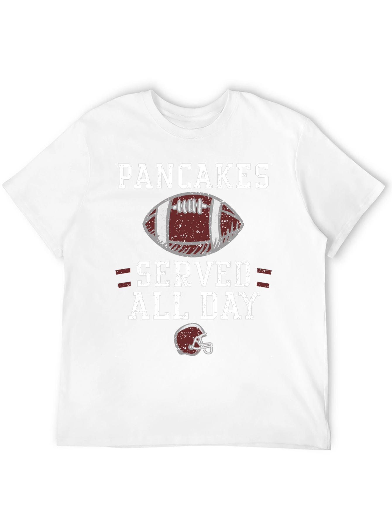 Black Pancakes Served All Day Funny Football T-Shirt view 12