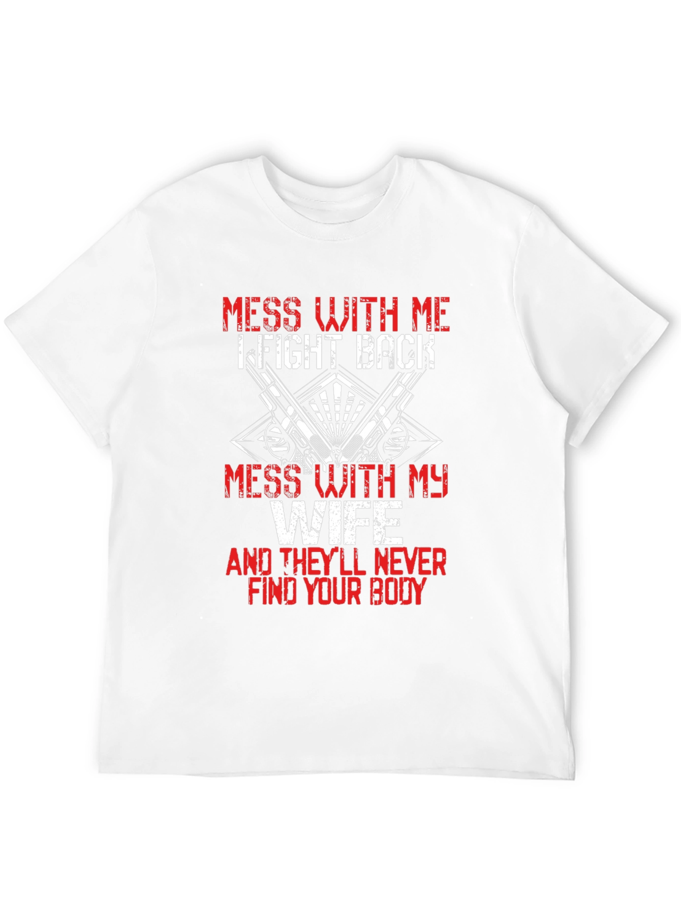 Black Mess With My Wife Graphic T-Shirt view 12