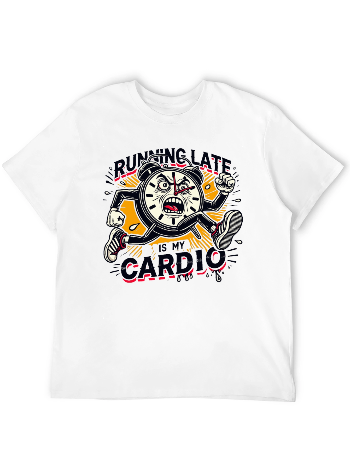 Black Running Late Cardio Graphic Tee view 12