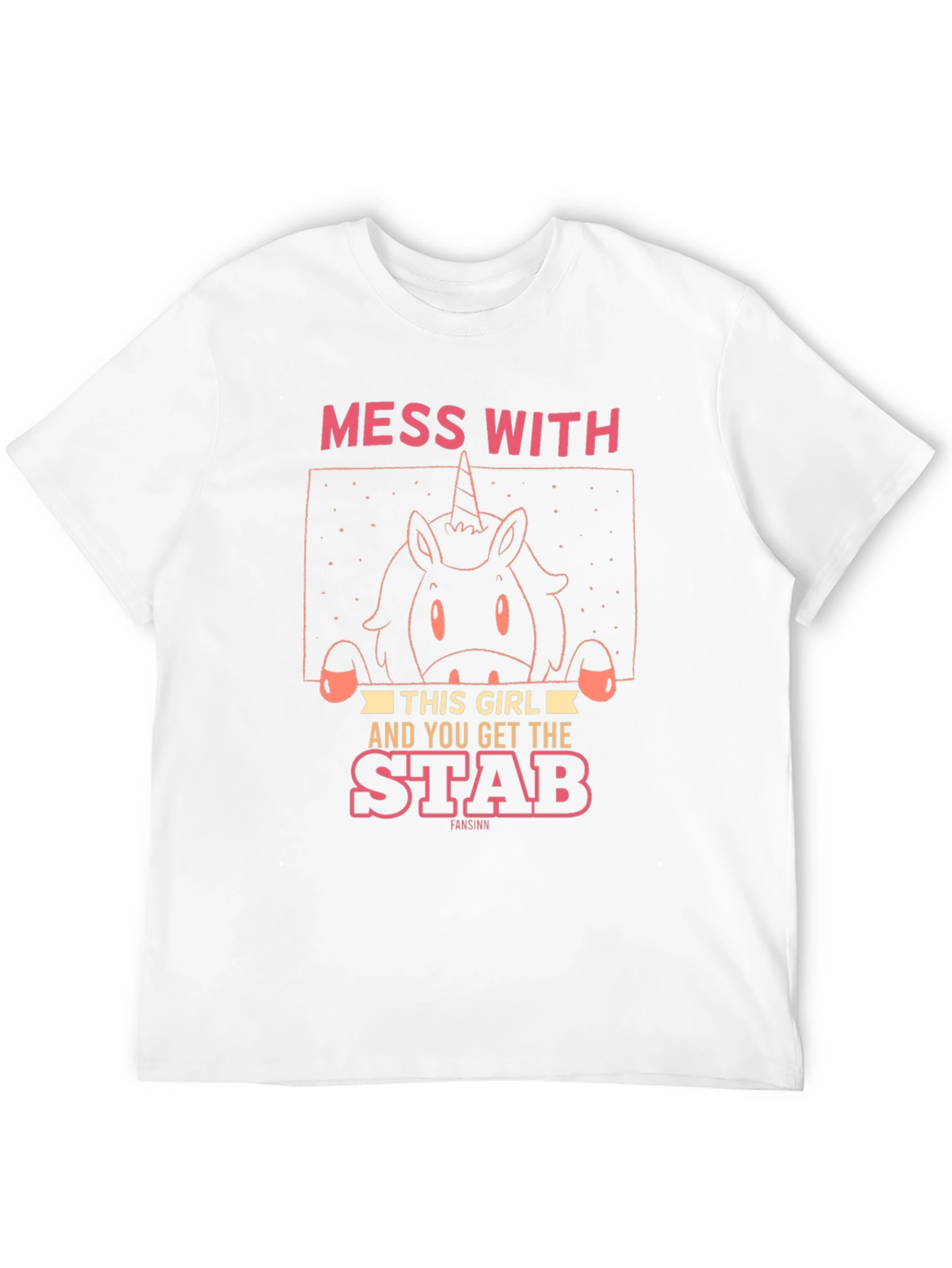 Black Mess With This Girl Unicorn Graphic T-Shirt view 12