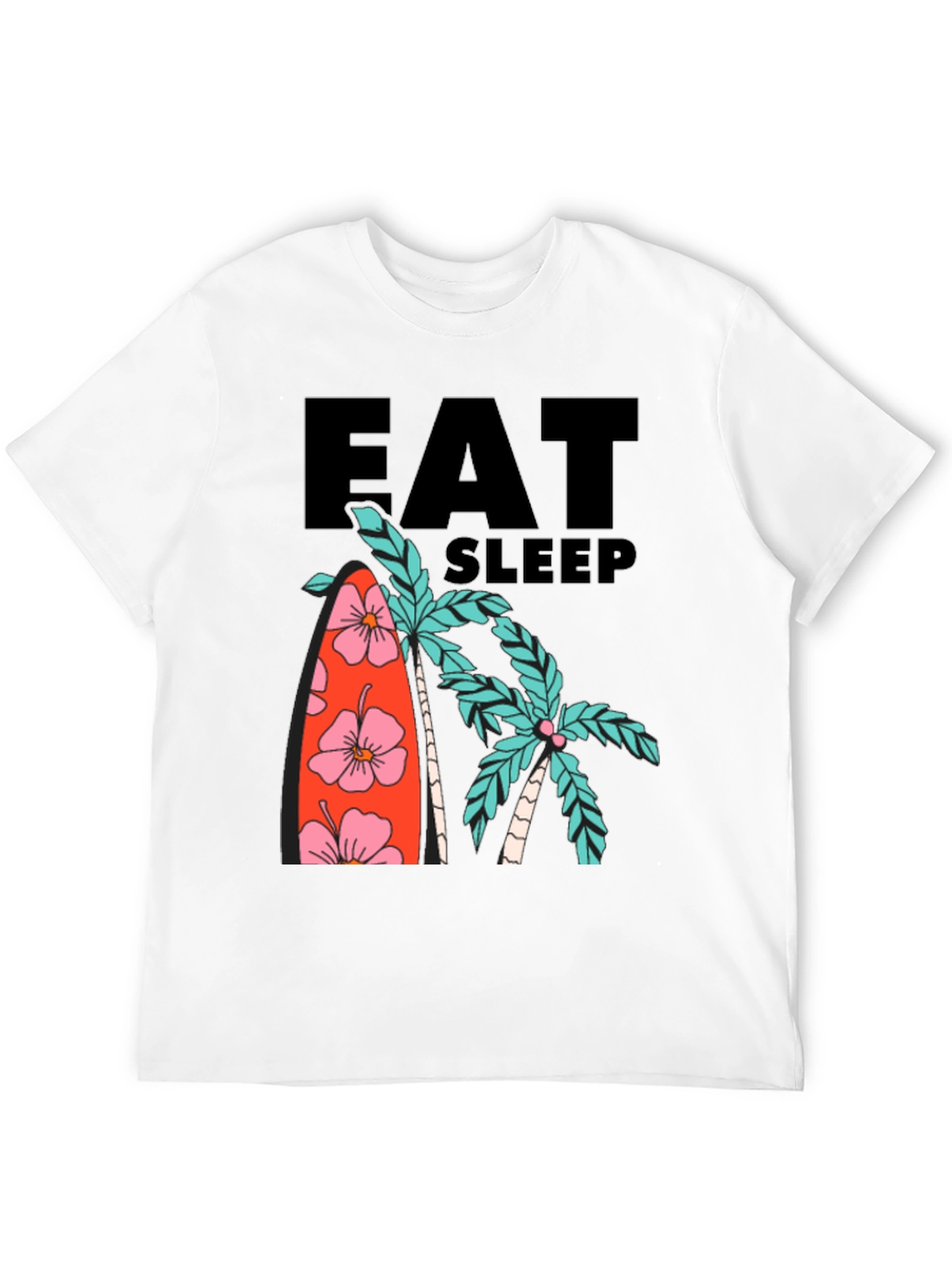 Black Eat Sleep Surf T-Shirt view 12