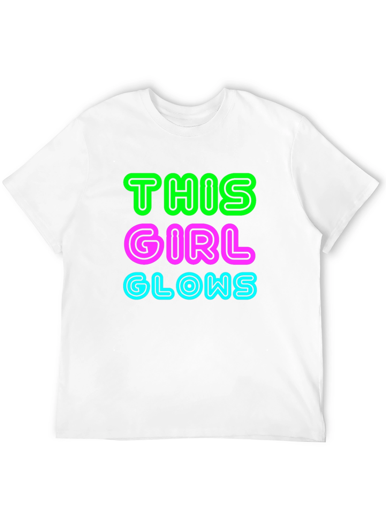 Black This Girl Glows Black Graphic Tee view 12