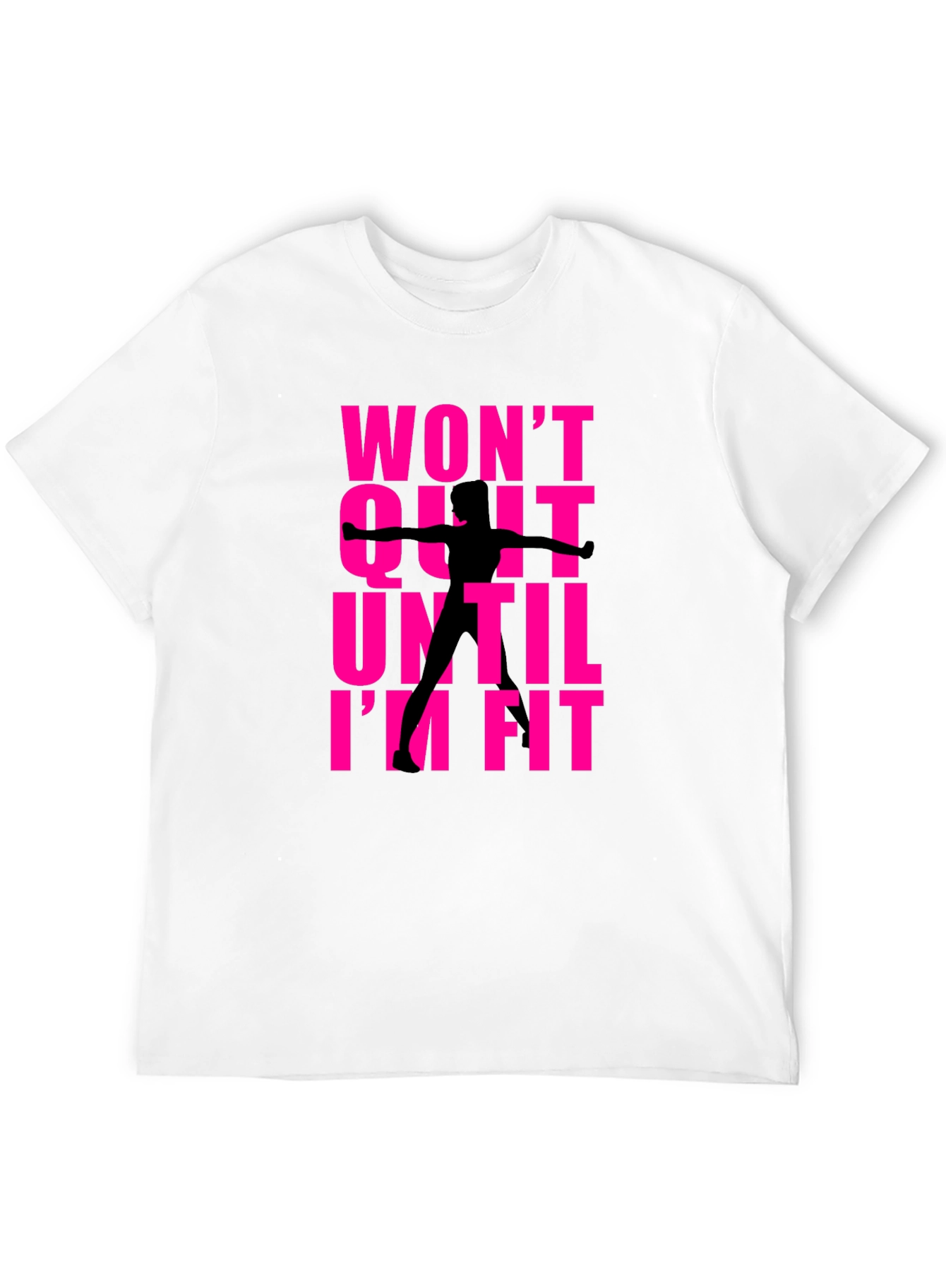 Black Won't Quit Fitness T-Shirt view 12