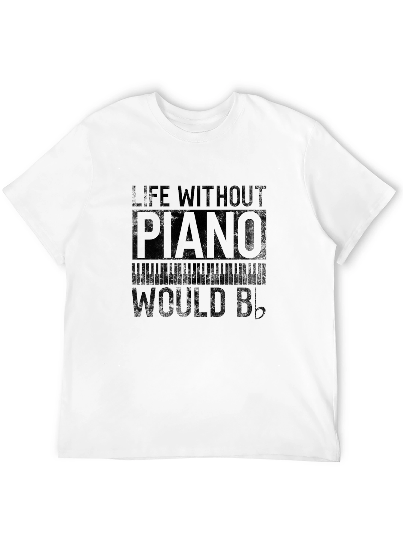 Black Life Without Piano Would Be Flat Black T-Shirt view 12