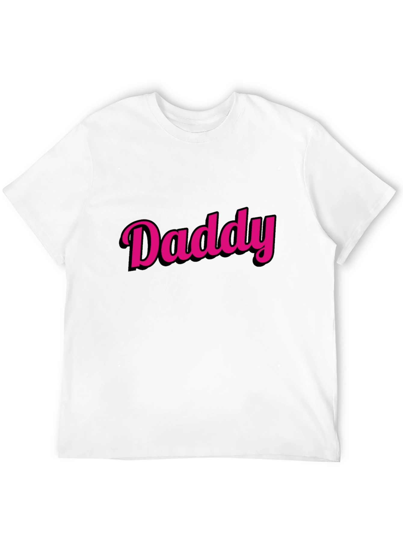 Black Daddy Graphic Tee - Trendy Pink Text on Black view 12