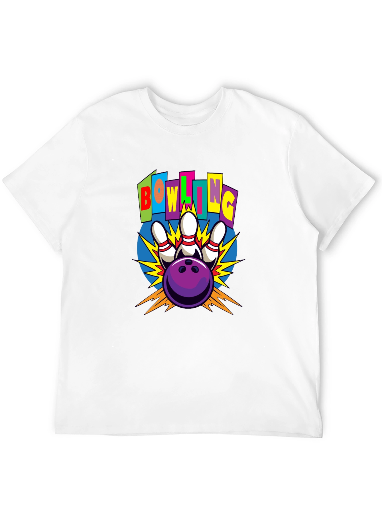 Black Bowling Strike Graphic Tee - Unisex Black T-Shirt view 12