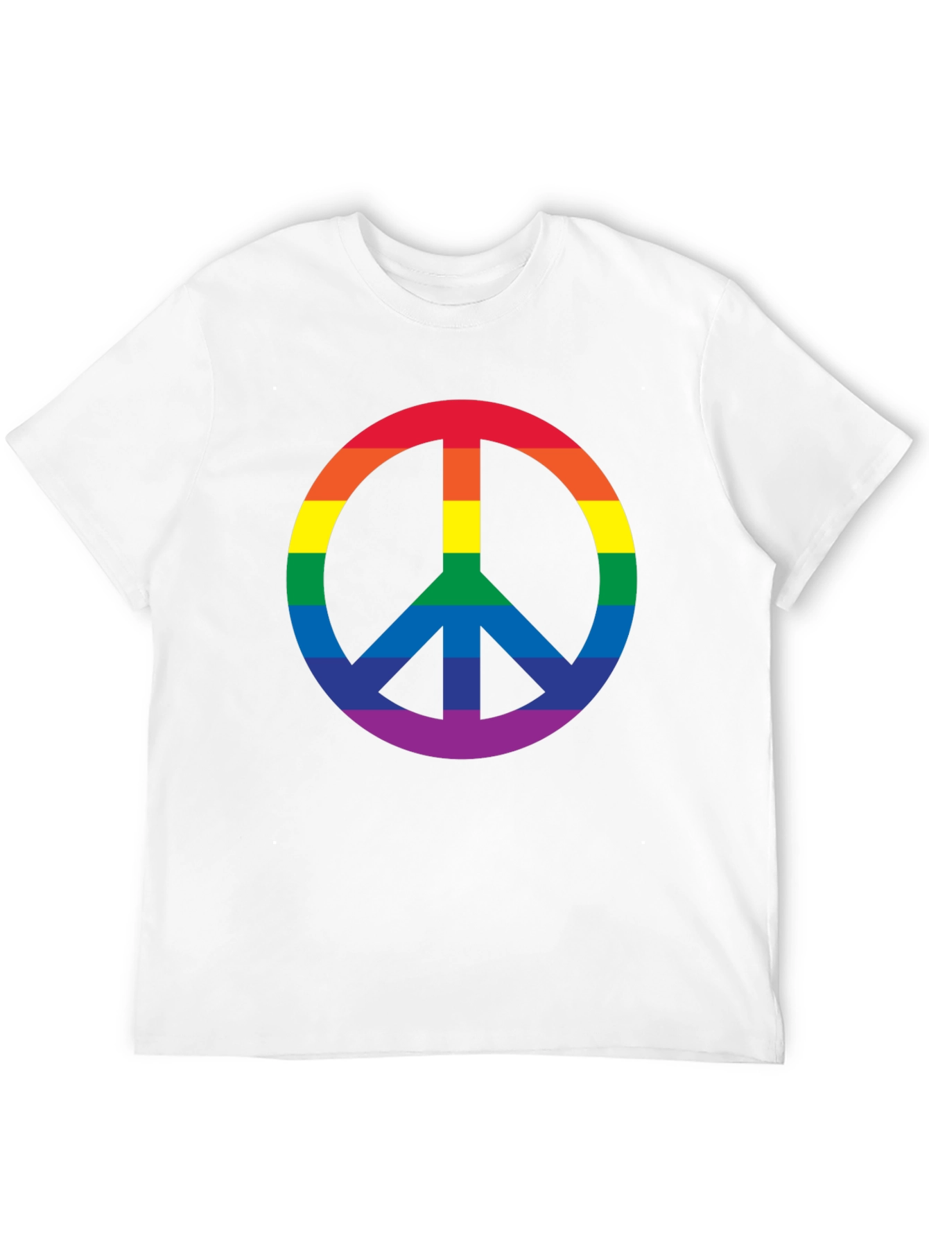 Black Rainbow Peace Sign Black T-Shirt view 12
