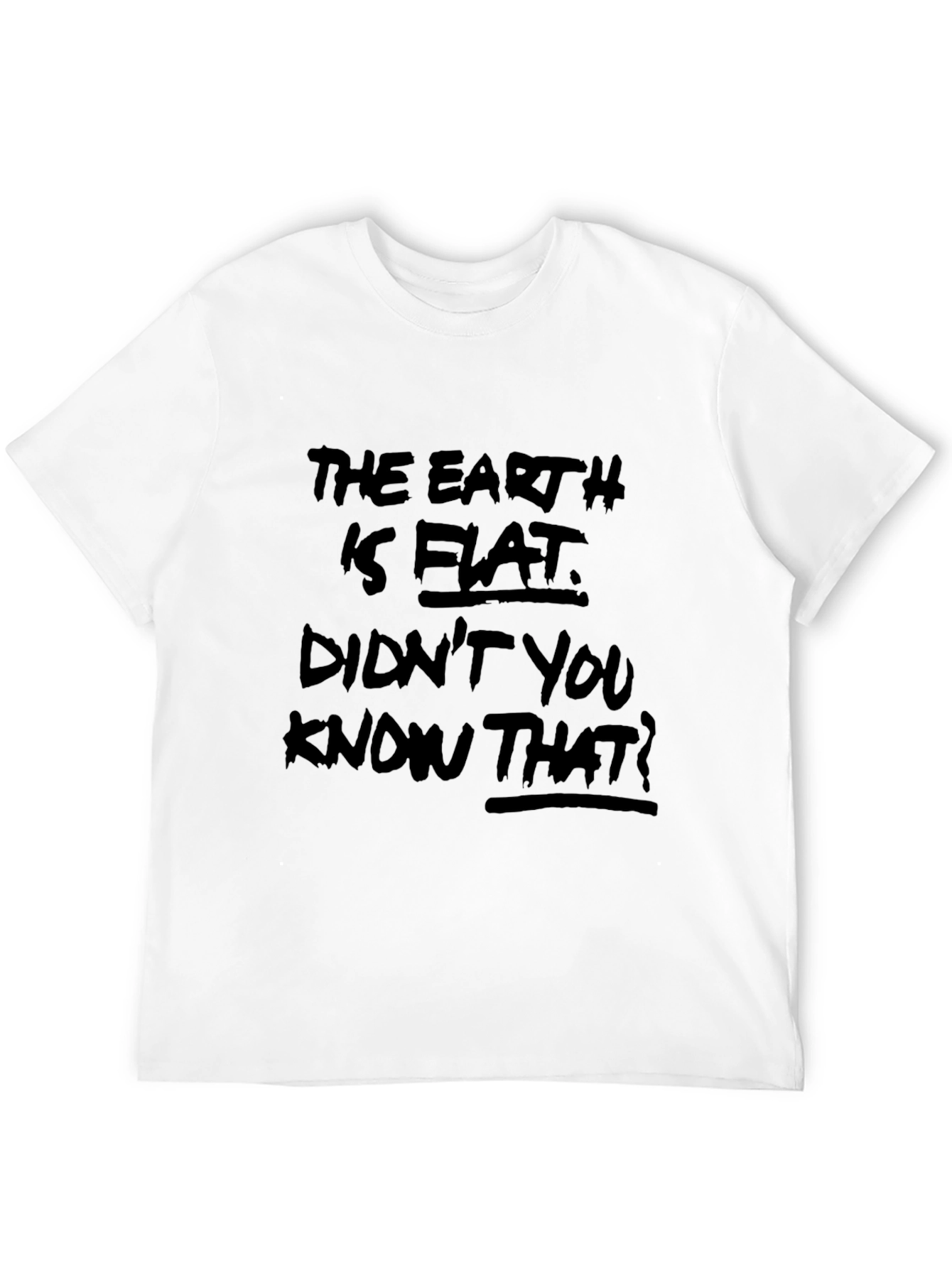 Black Flat Earth Graphic Tee - Conspiracy Theory T-Shirt view 12