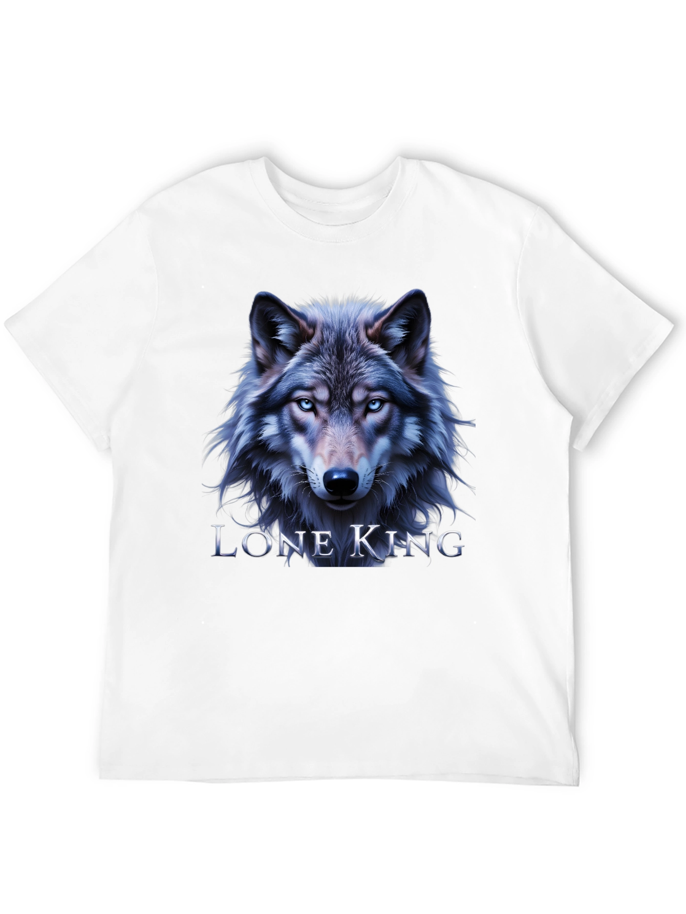 Black Lone King Wolf Graphic T-Shirt - Black view 12