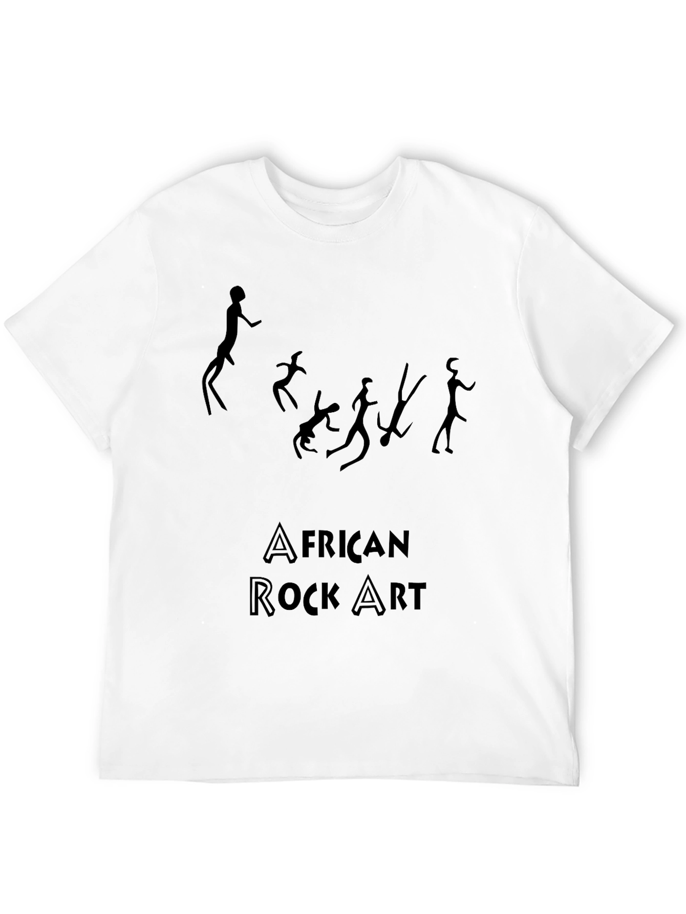 Black African Rock Art Graphic T-Shirt view 12