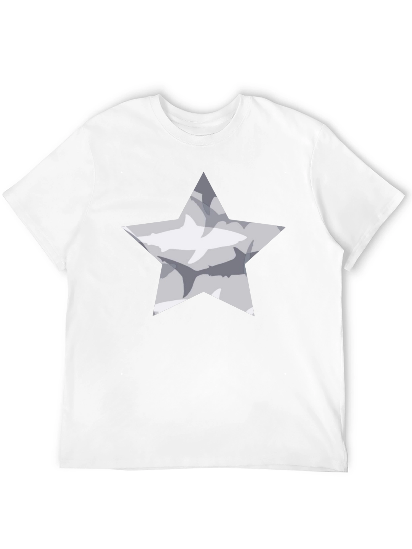 Black Star Shark Graphic Tee - Black Cotton Blend view 12