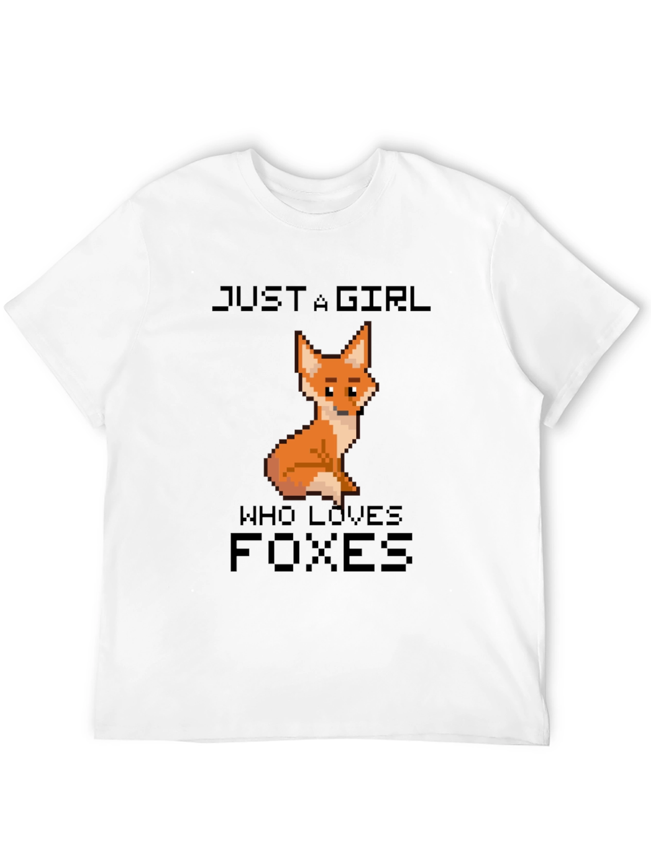 Black Just A Girl Who Loves Foxes T-Shirt view 12