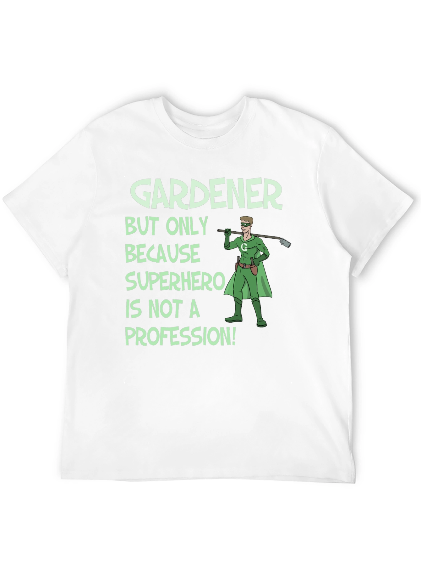 Black Gardener Superhero T-Shirt view 12