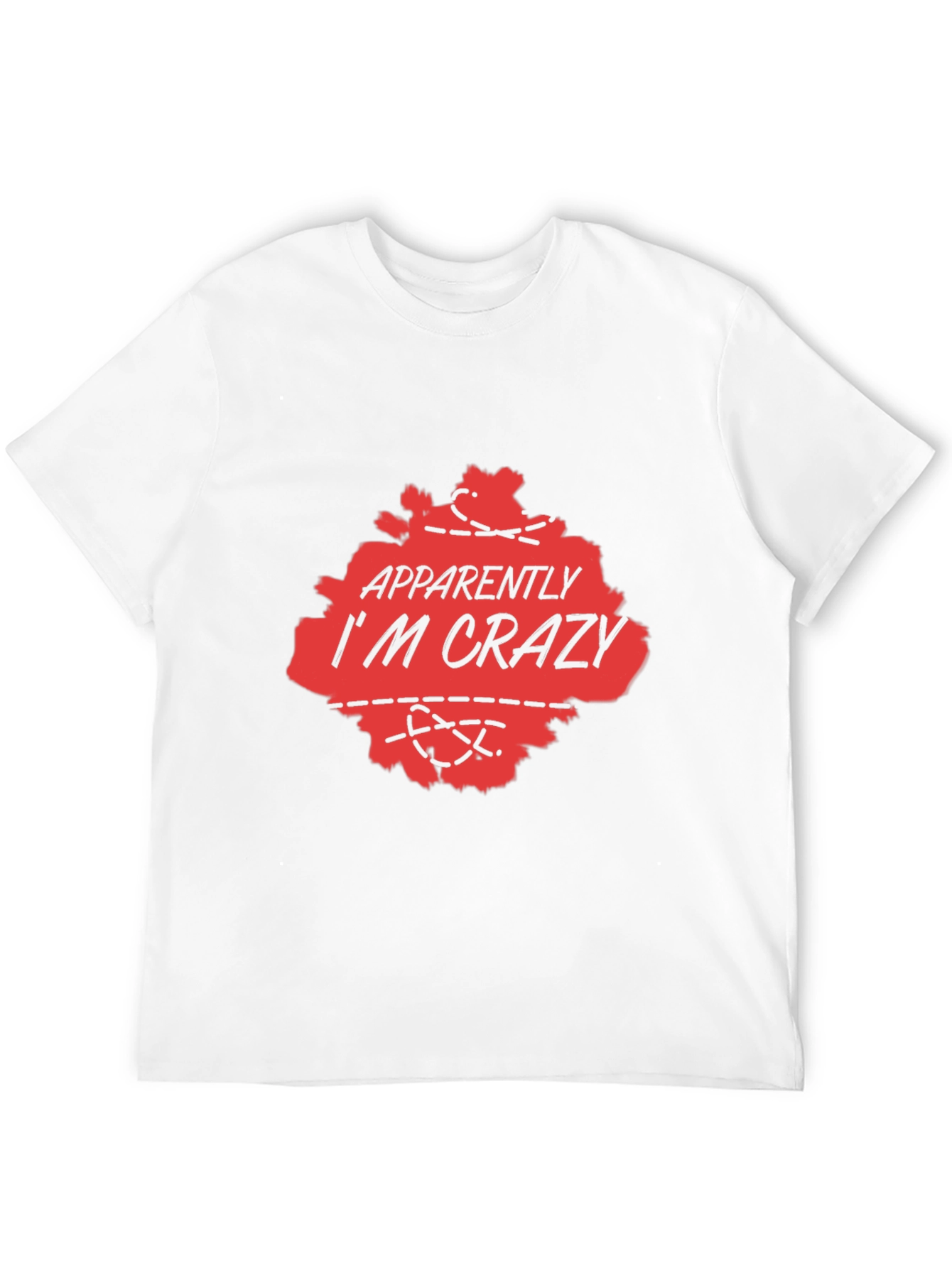Black Apparently I'm Crazy T-Shirt - Funny Graphic Tee view 12