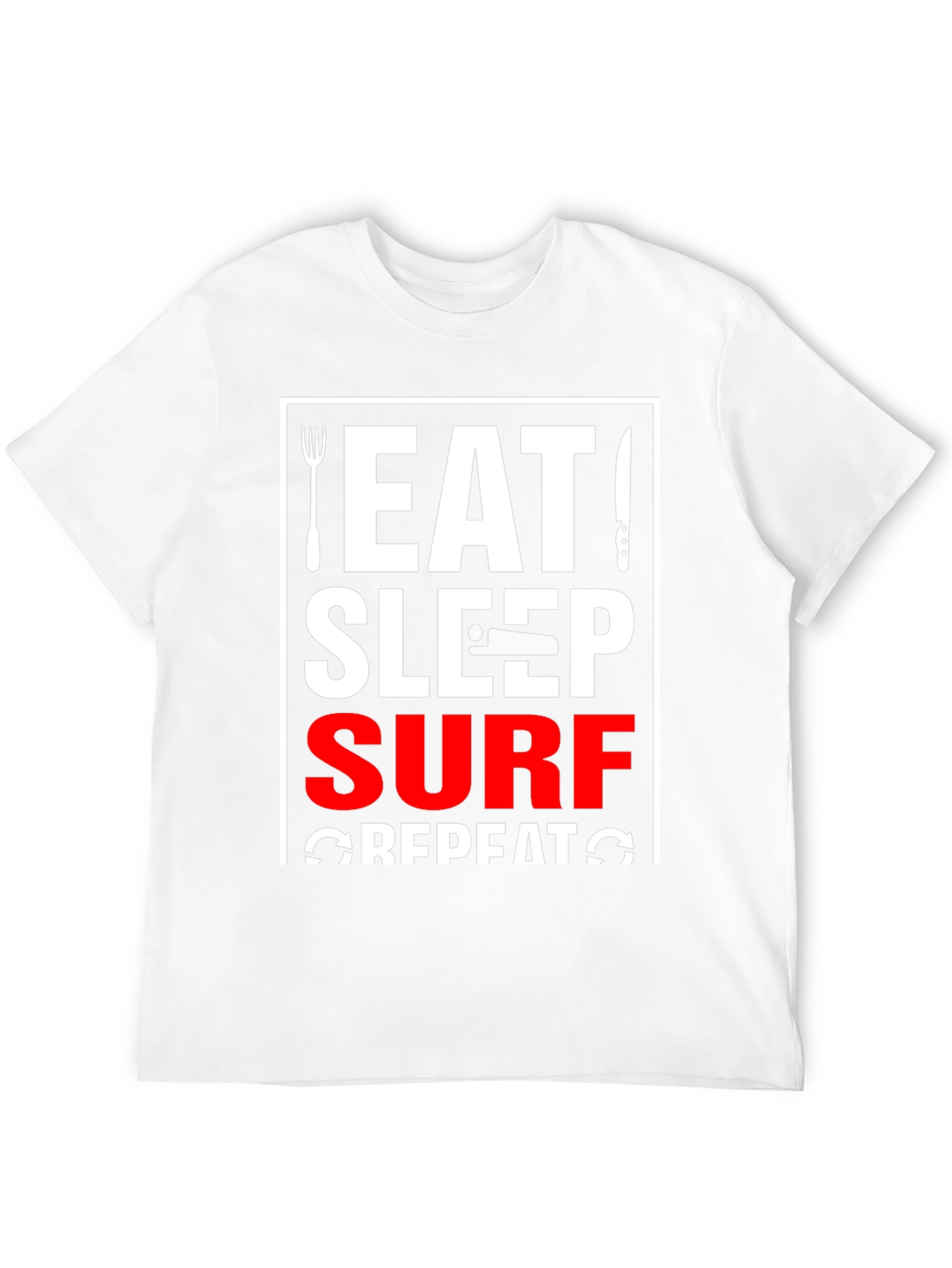 Black Eat Sleep Surf Repeat Black T-Shirt view 12