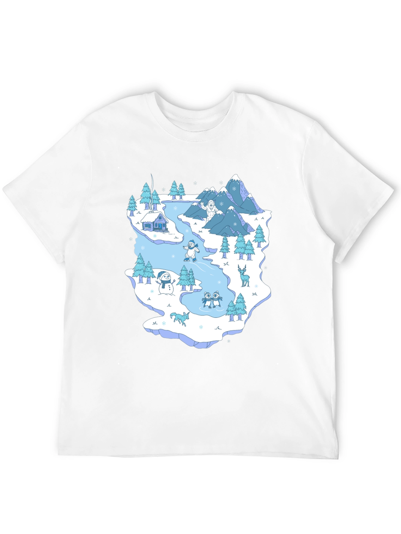 Black Winter Wonderland Graphic T-Shirt view 12